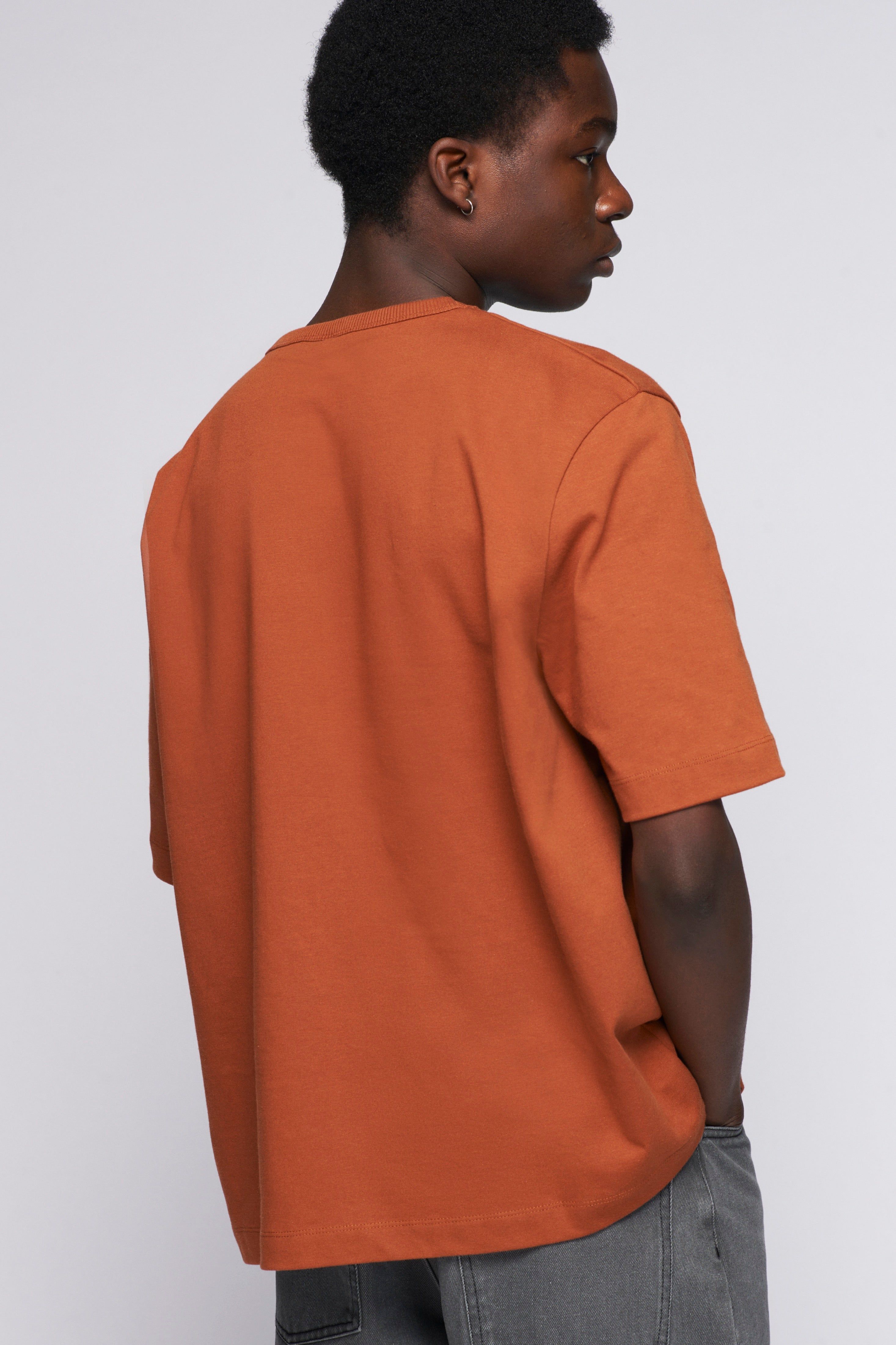Unisex Heavyweight Box Crew in Terracotta sold by Kotn product image thumbnail 3