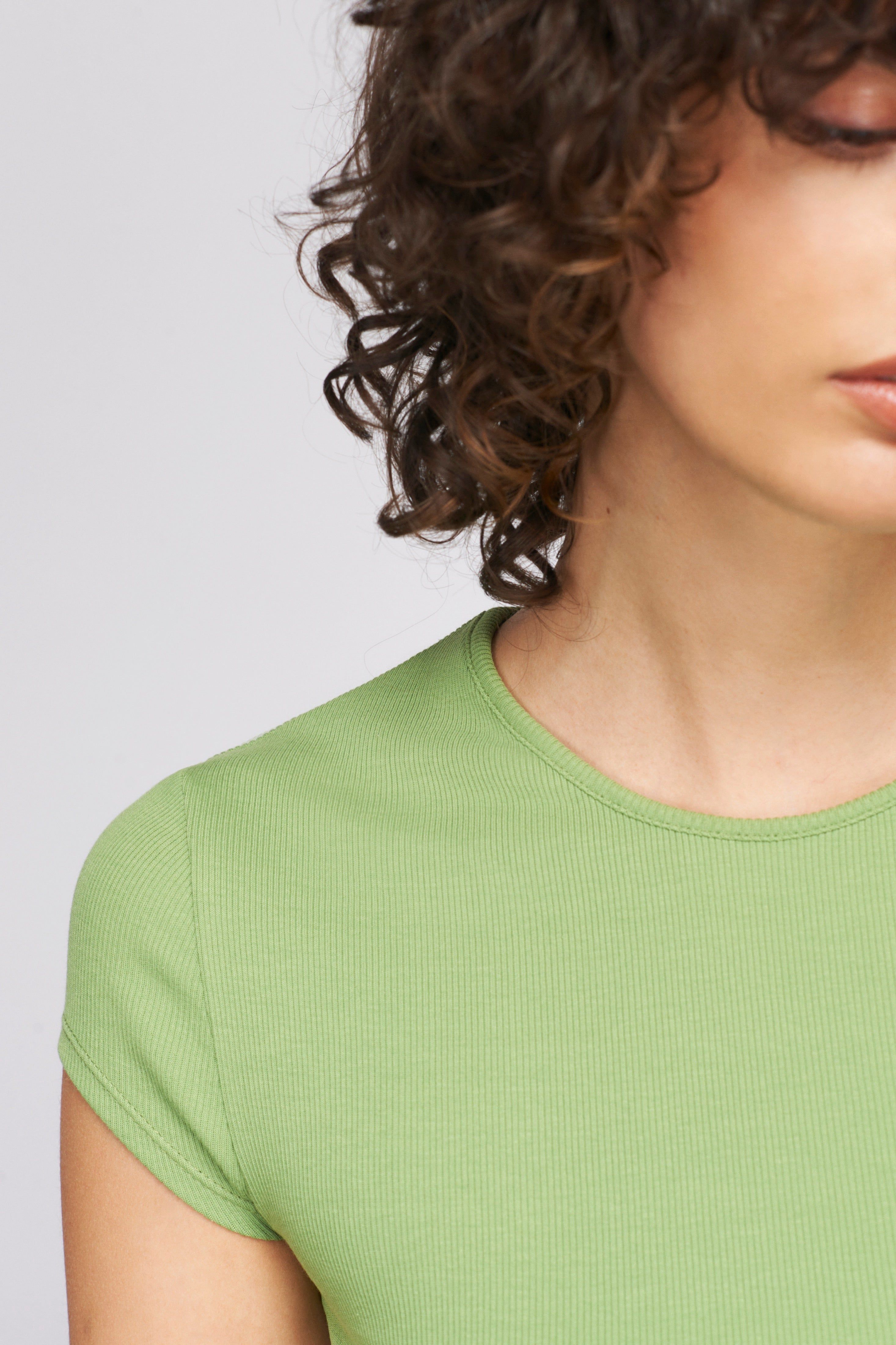 Women's Crop 90s Tee in Faded Apple sold by Kotn product image thumbnail 4