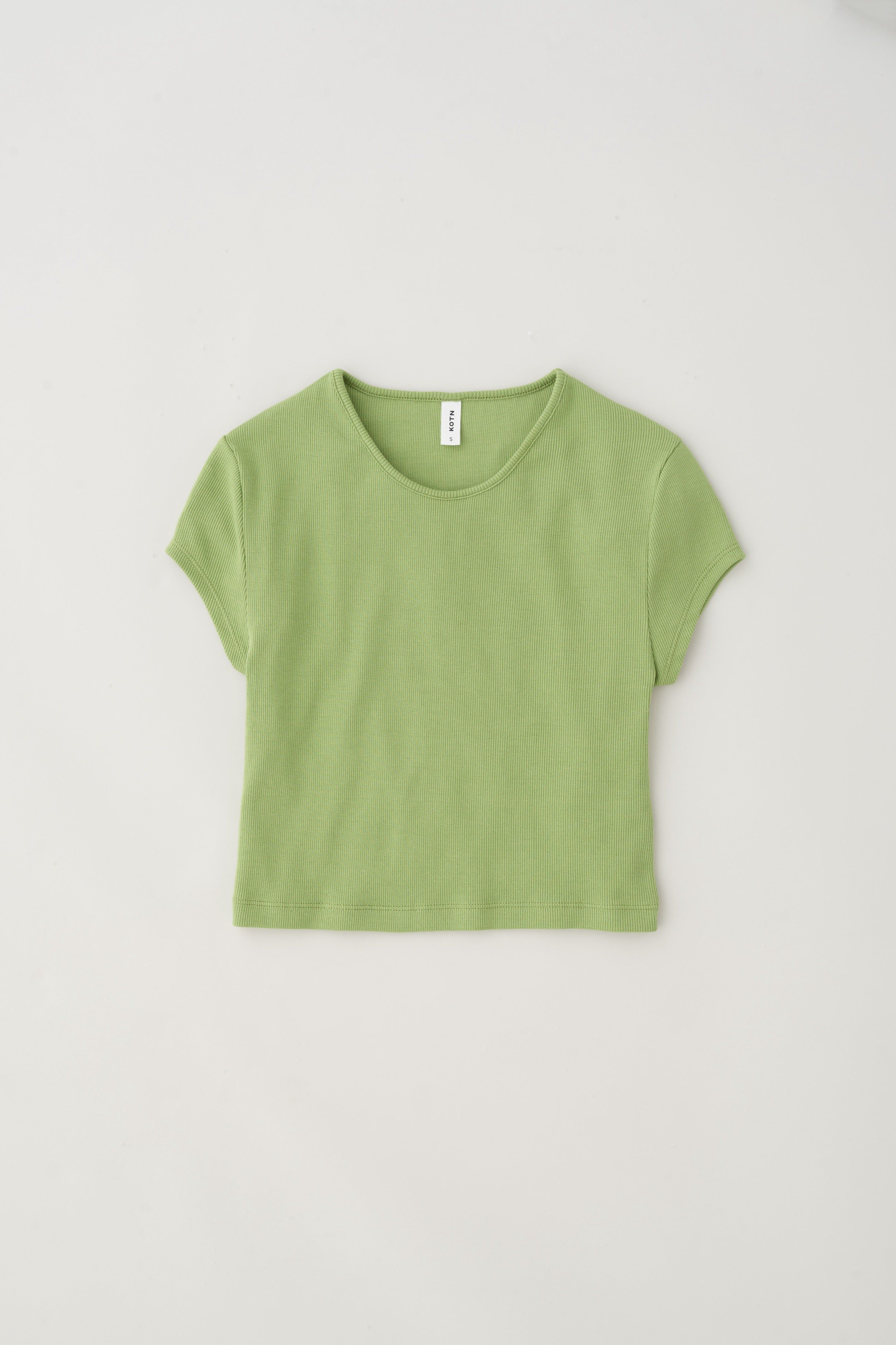 Women's Crop 90s Tee in Faded Apple sold by Kotn product image thumbnail 5