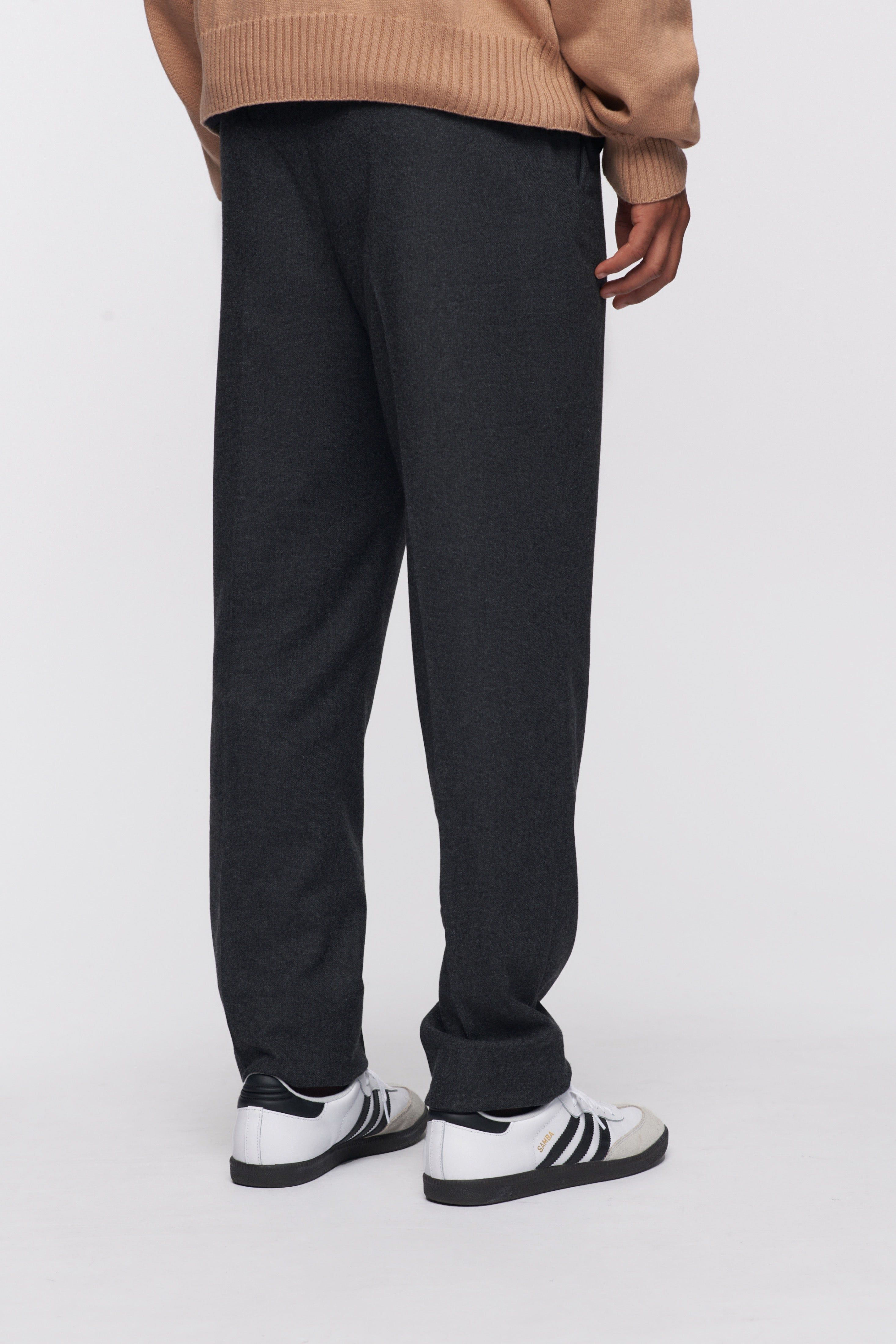 Men's Slim Tailored Trousers in Charcoal Melange sold by Kotn product image thumbnail 3