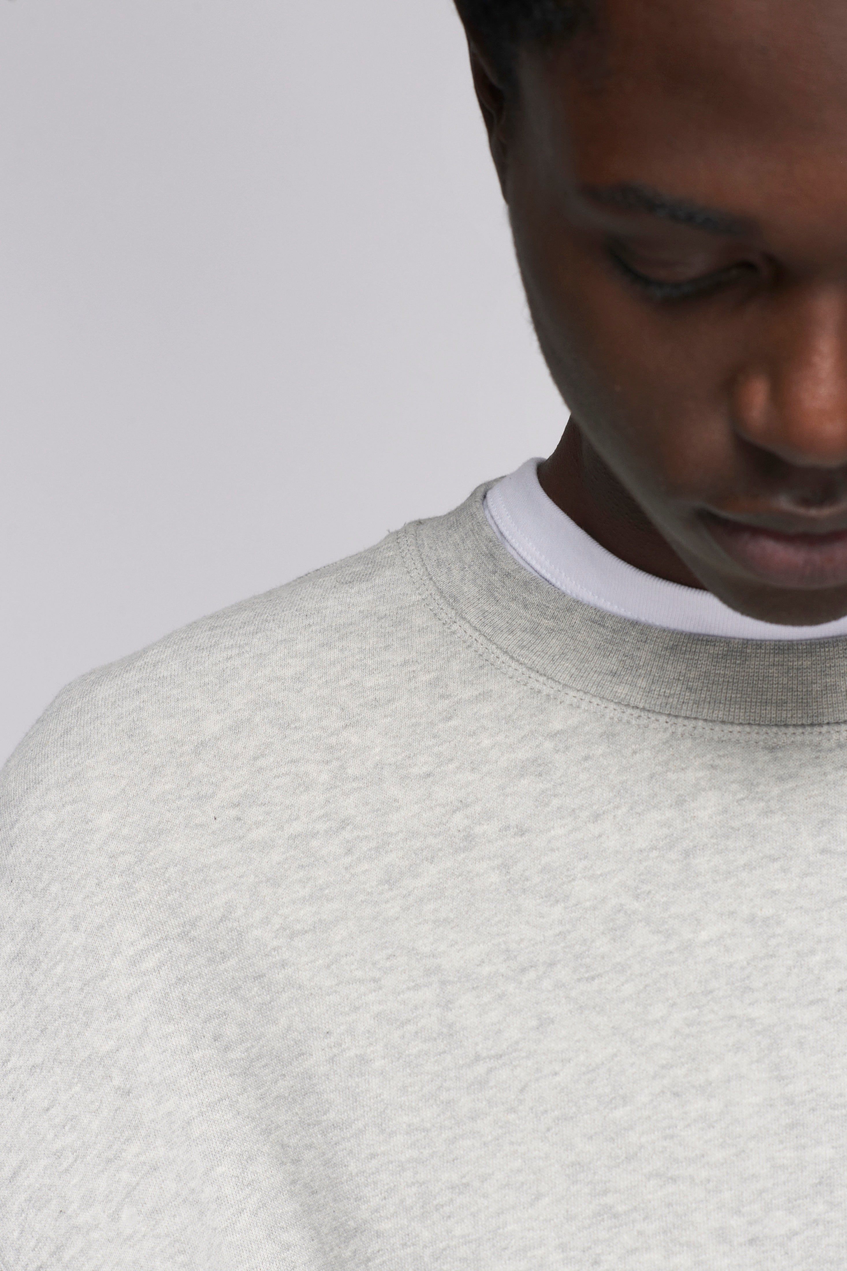 Men's Essential Sweatshirt in Heather Grey sold by Kotn product image thumbnail 4