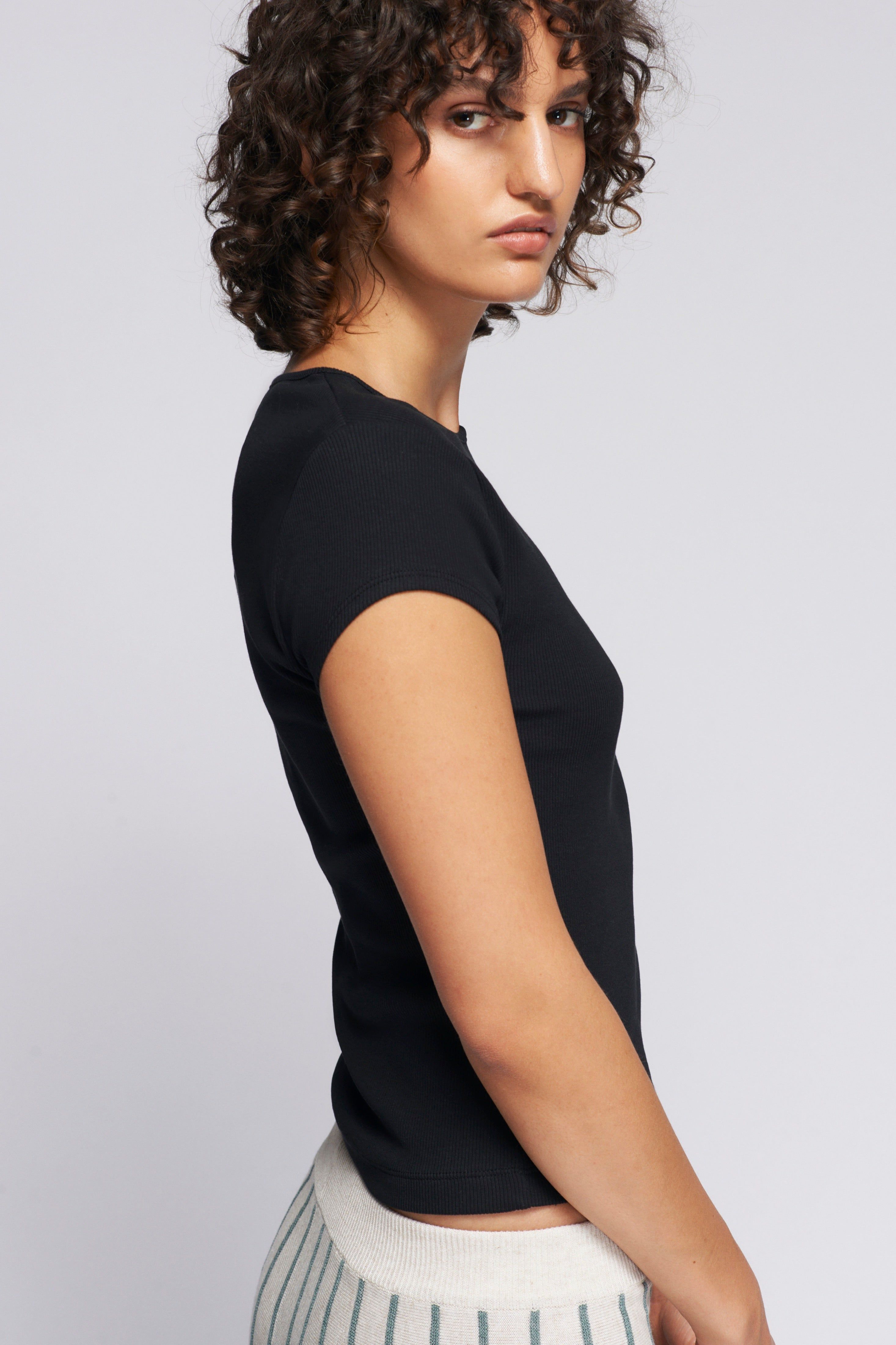 Women's 90's Tee in Black sold by Kotn product image thumbnail 3