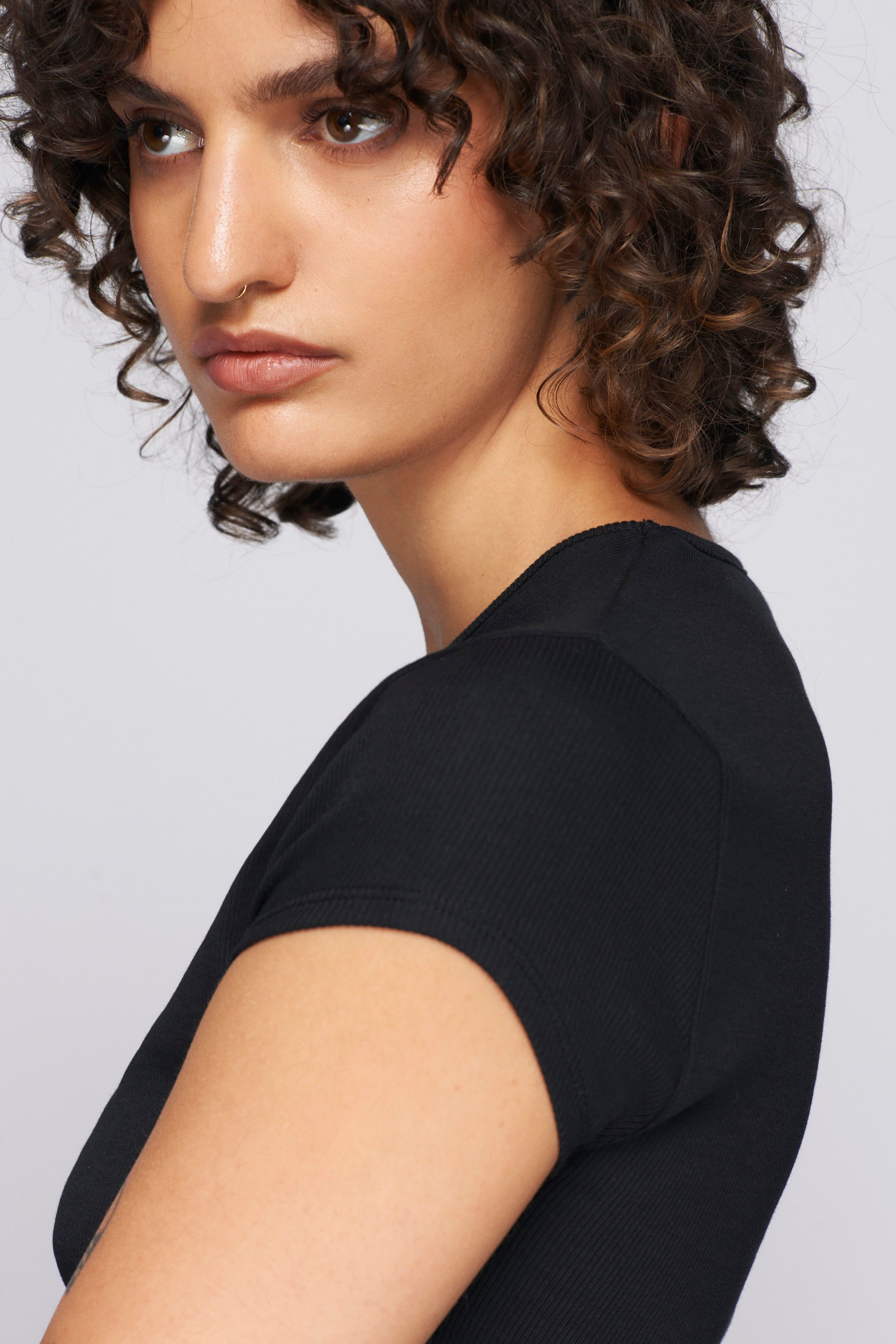 Women's 90's Tee in Black sold by Kotn product image thumbnail 4