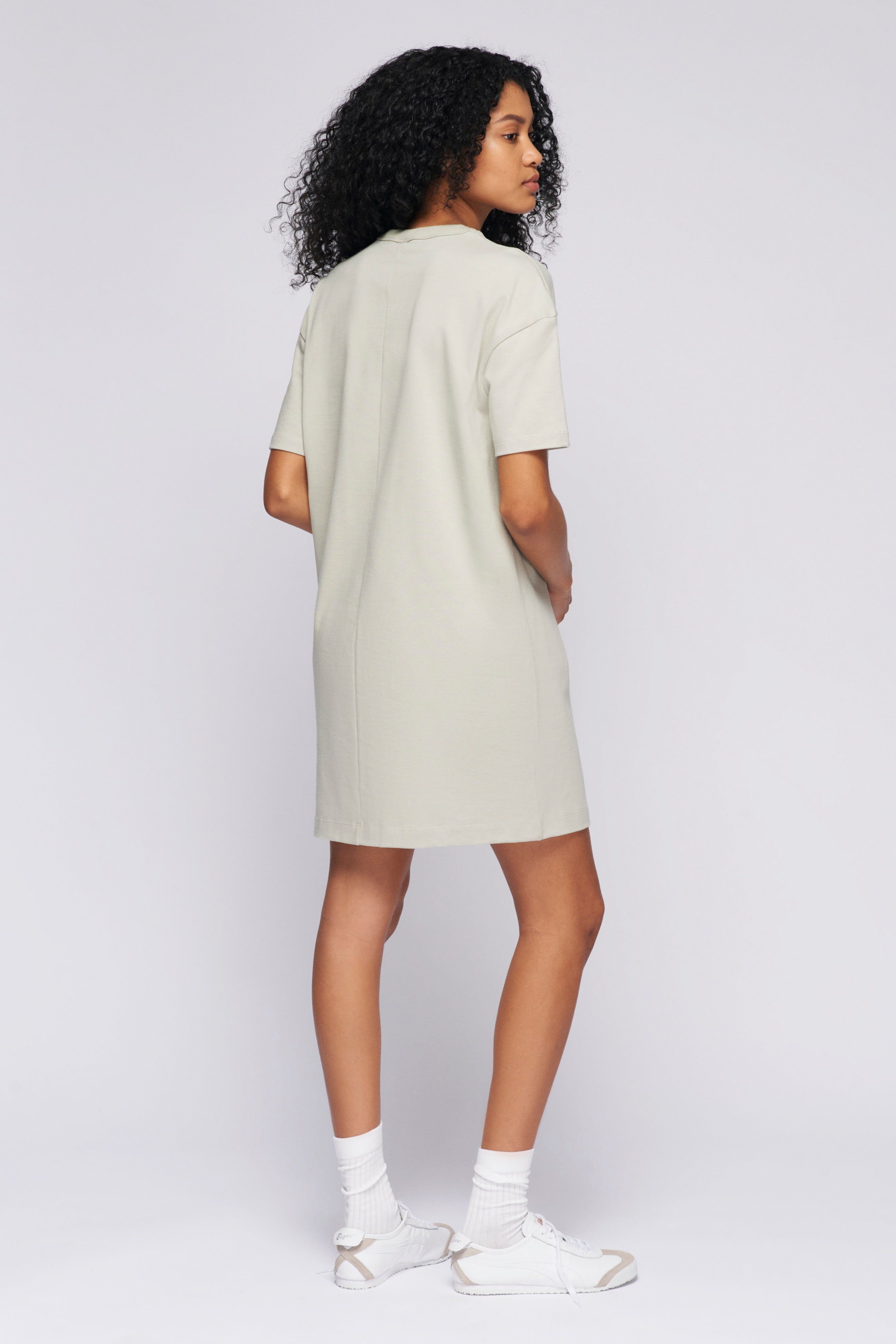 Women's T-Shirt Dress in Moss Grey sold by Kotn product image thumbnail 2