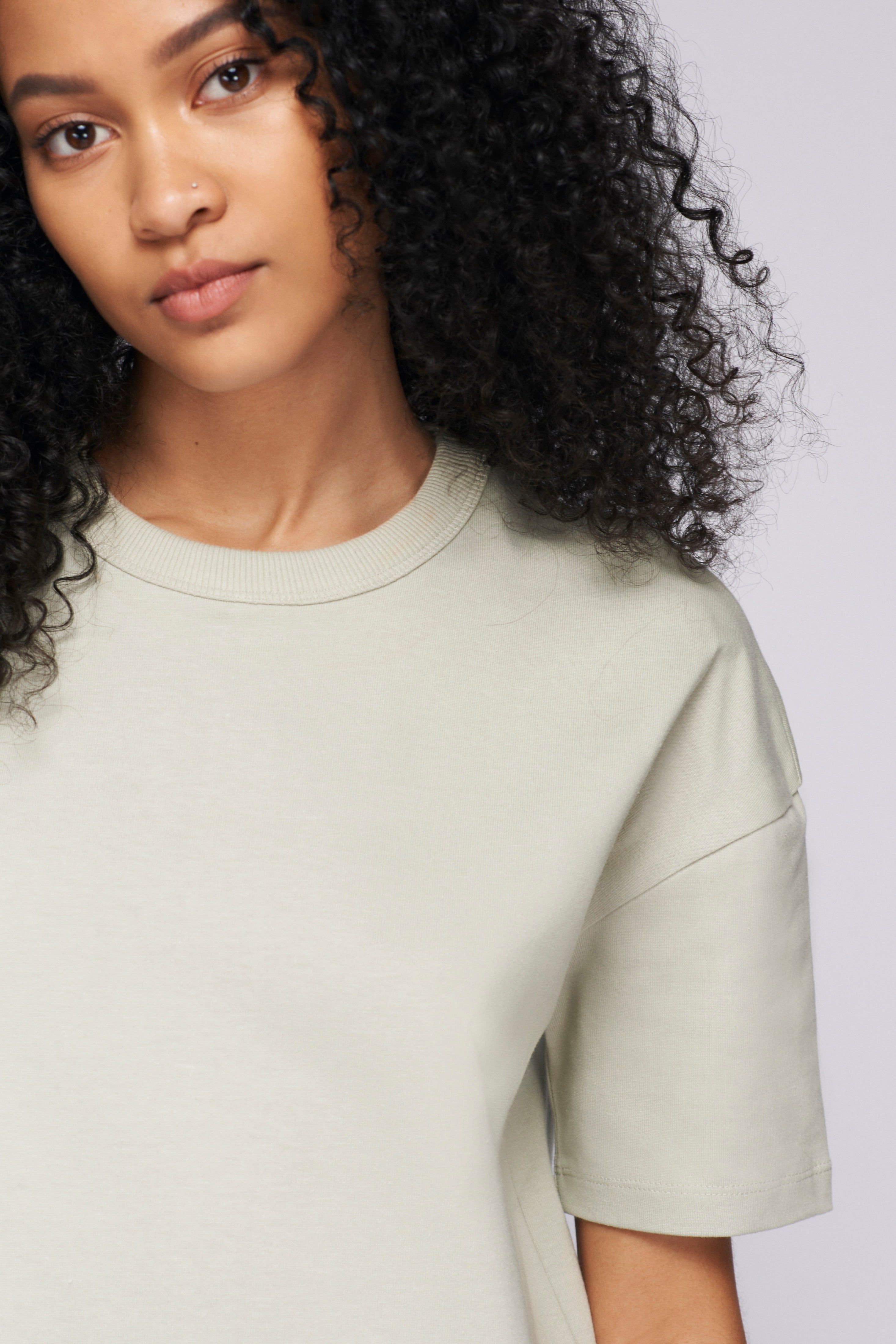 Women's T-Shirt Dress in Moss Grey sold by Kotn product image thumbnail 3