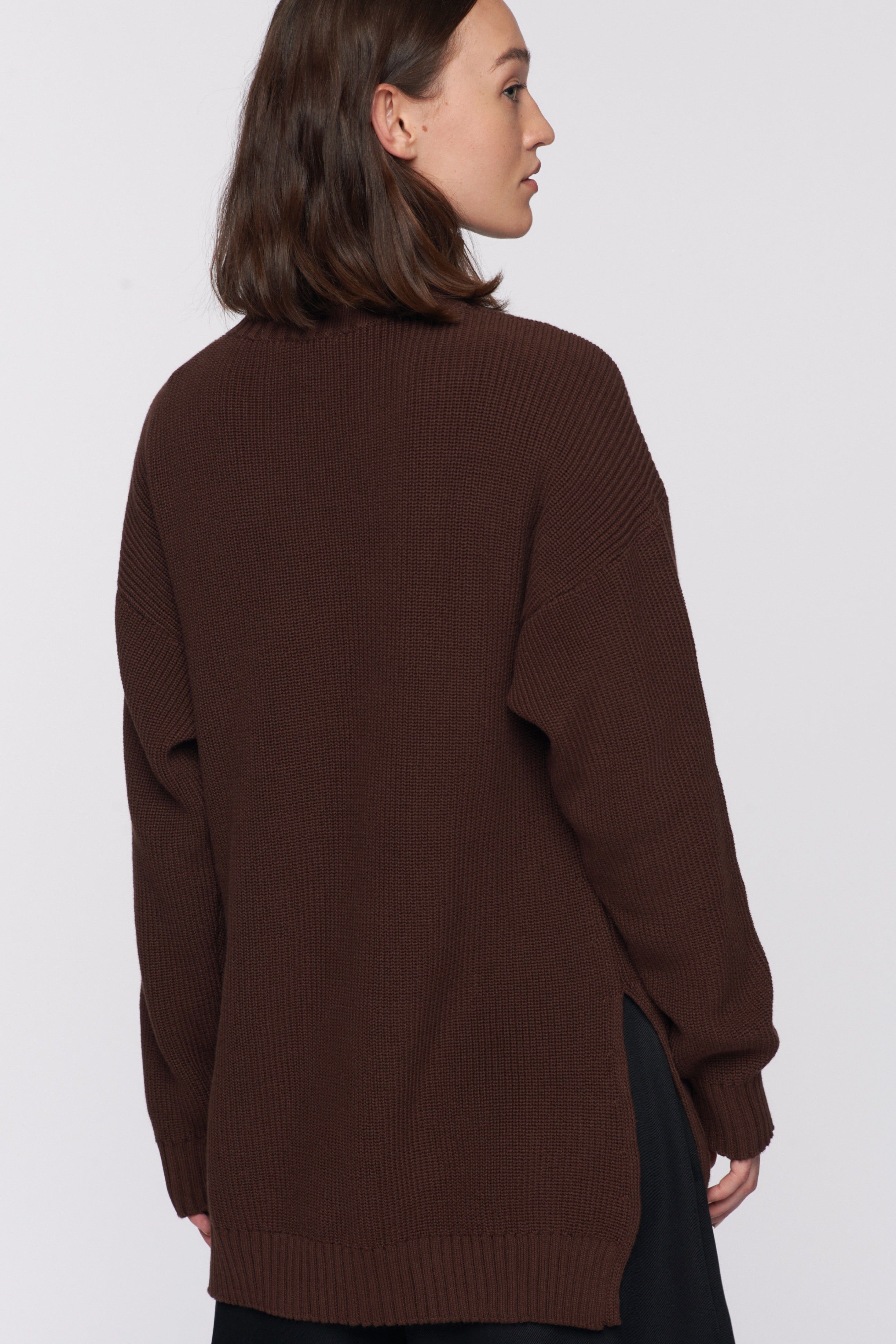 Women's Half-Zip Sweater in Umber sold by Kotn product image thumbnail 3