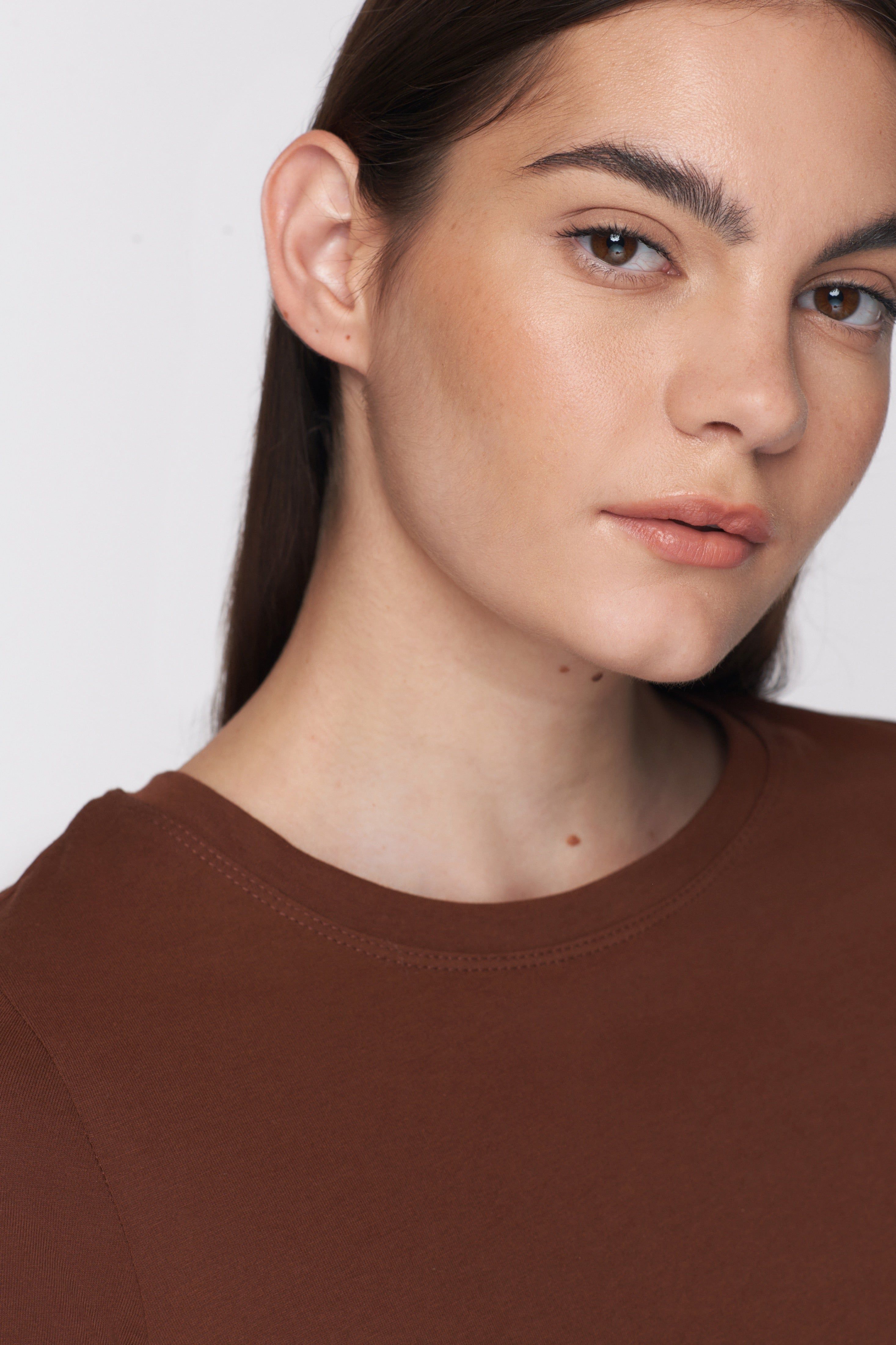 Women's Essential Crew in Umber sold by Kotn product image thumbnail 4