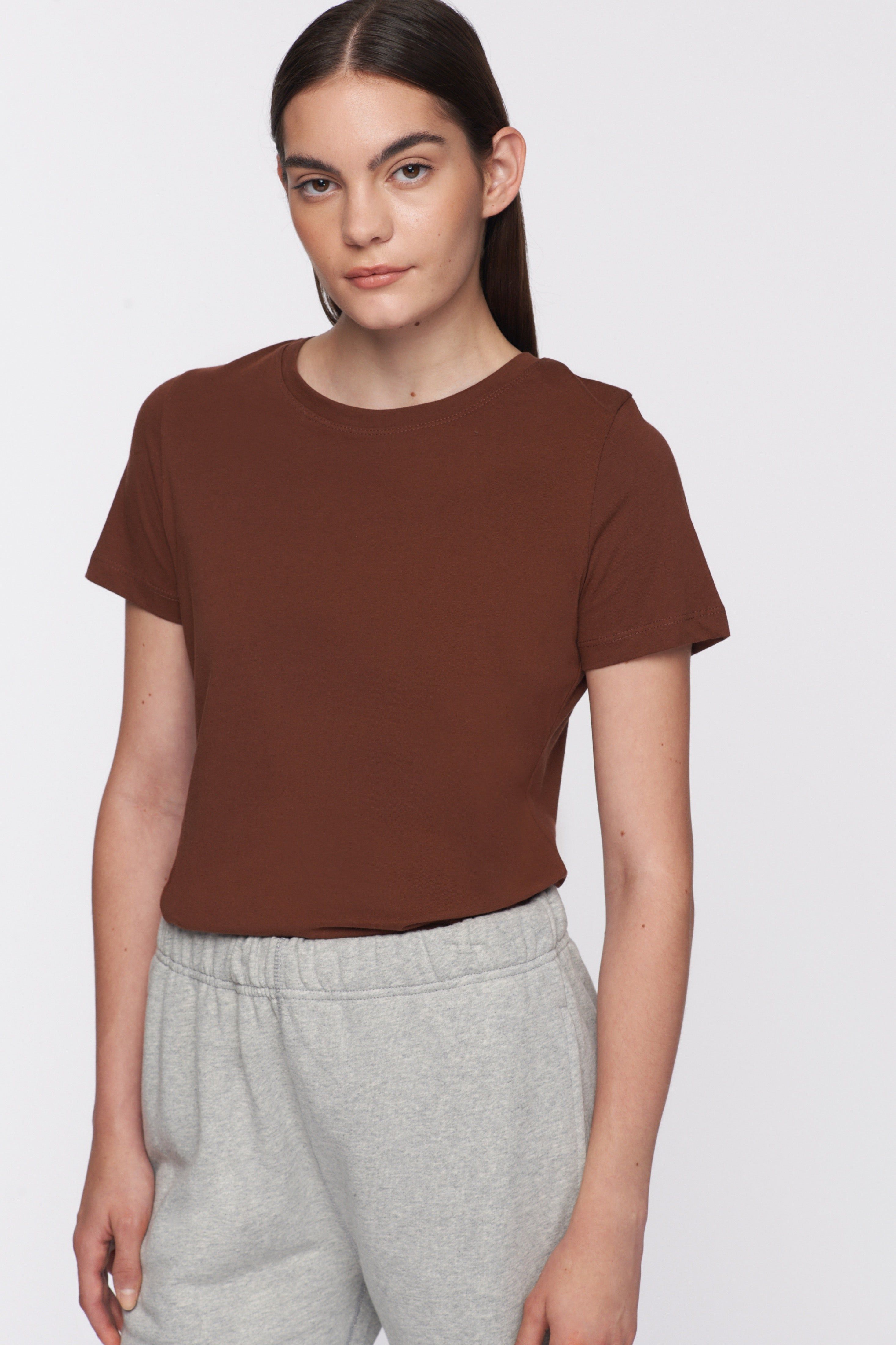 Women's Essential Crew in Umber sold by Kotn product image thumbnail 2