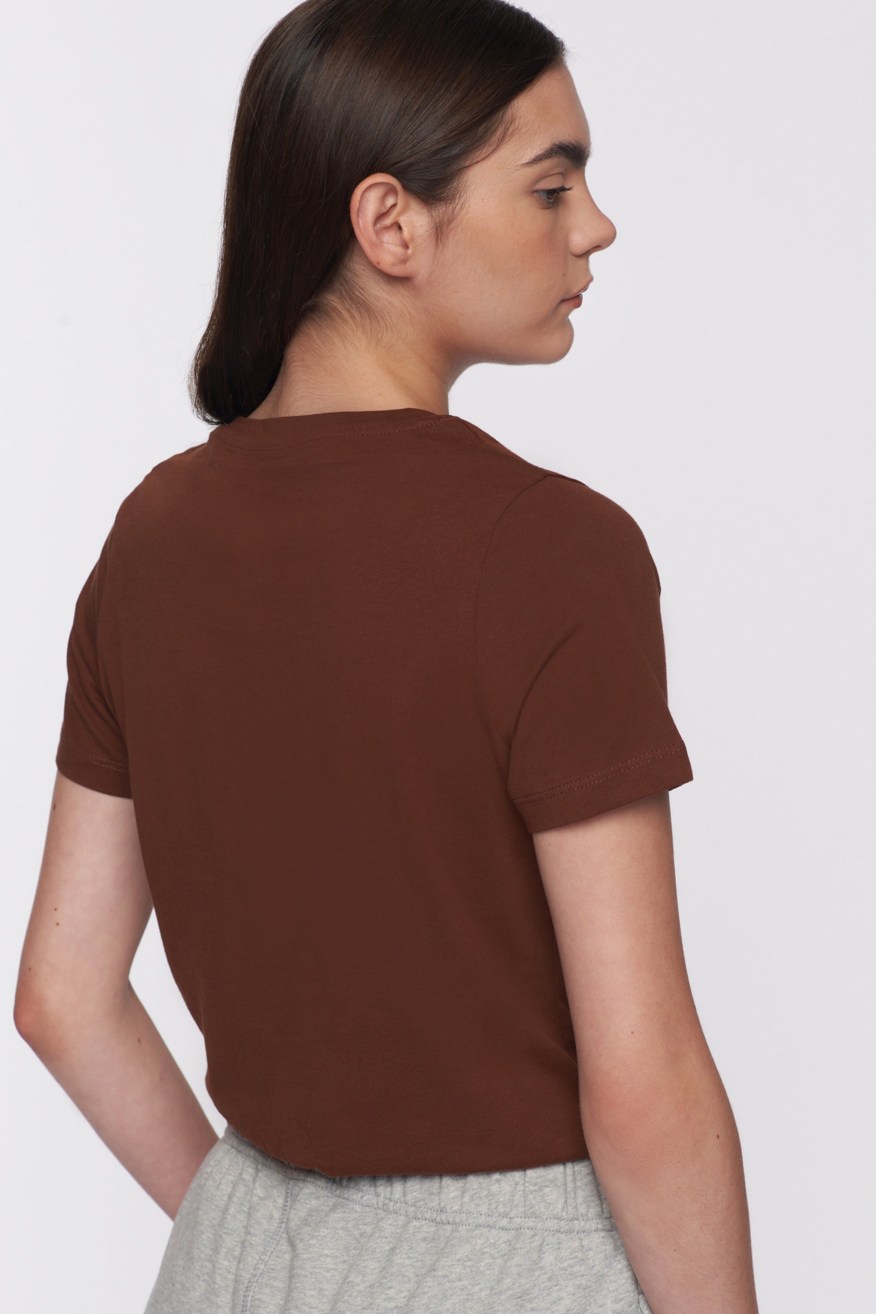 Women's Essential Crew in Umber sold by Kotn product image thumbnail 3