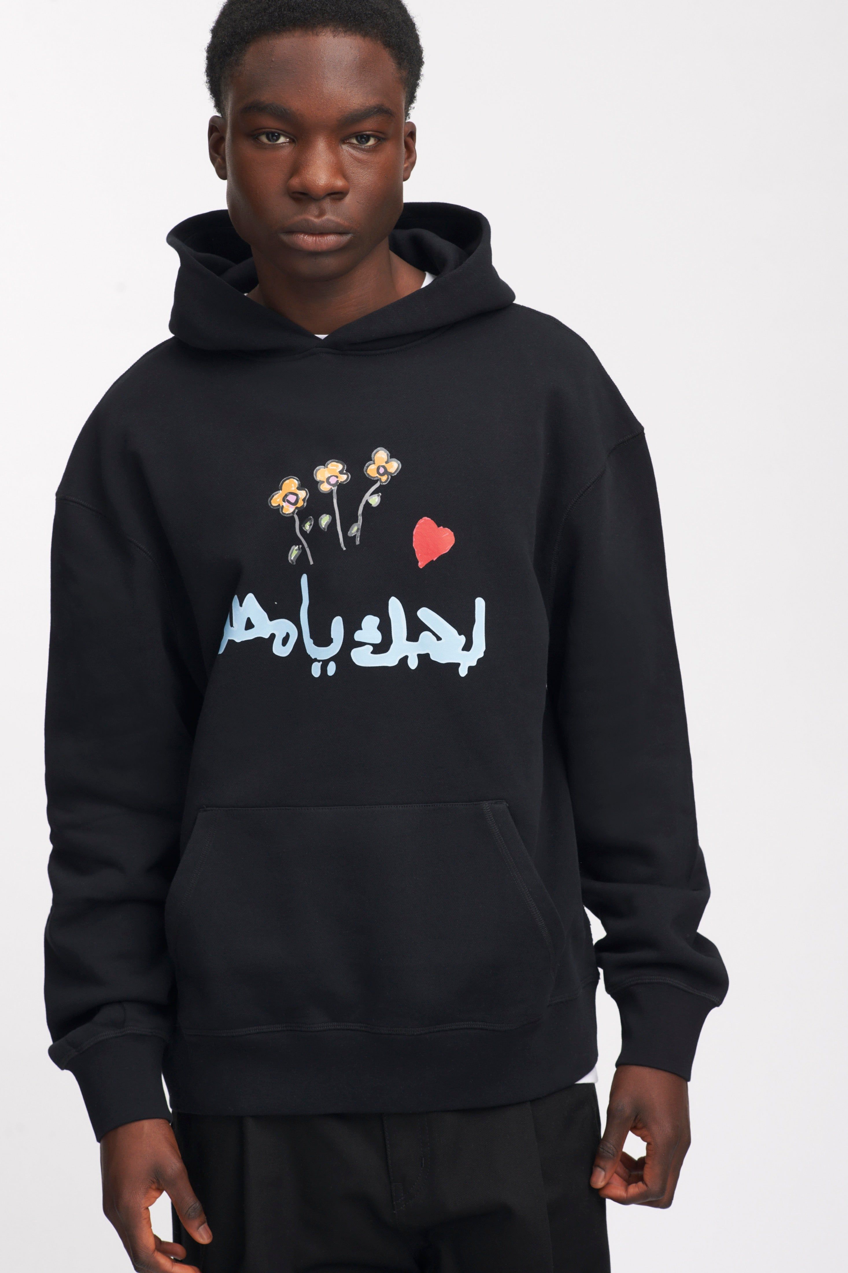 Kotn x KWW Big Heart Essential Hoodie in Black sold by Kotn product image thumbnail 4