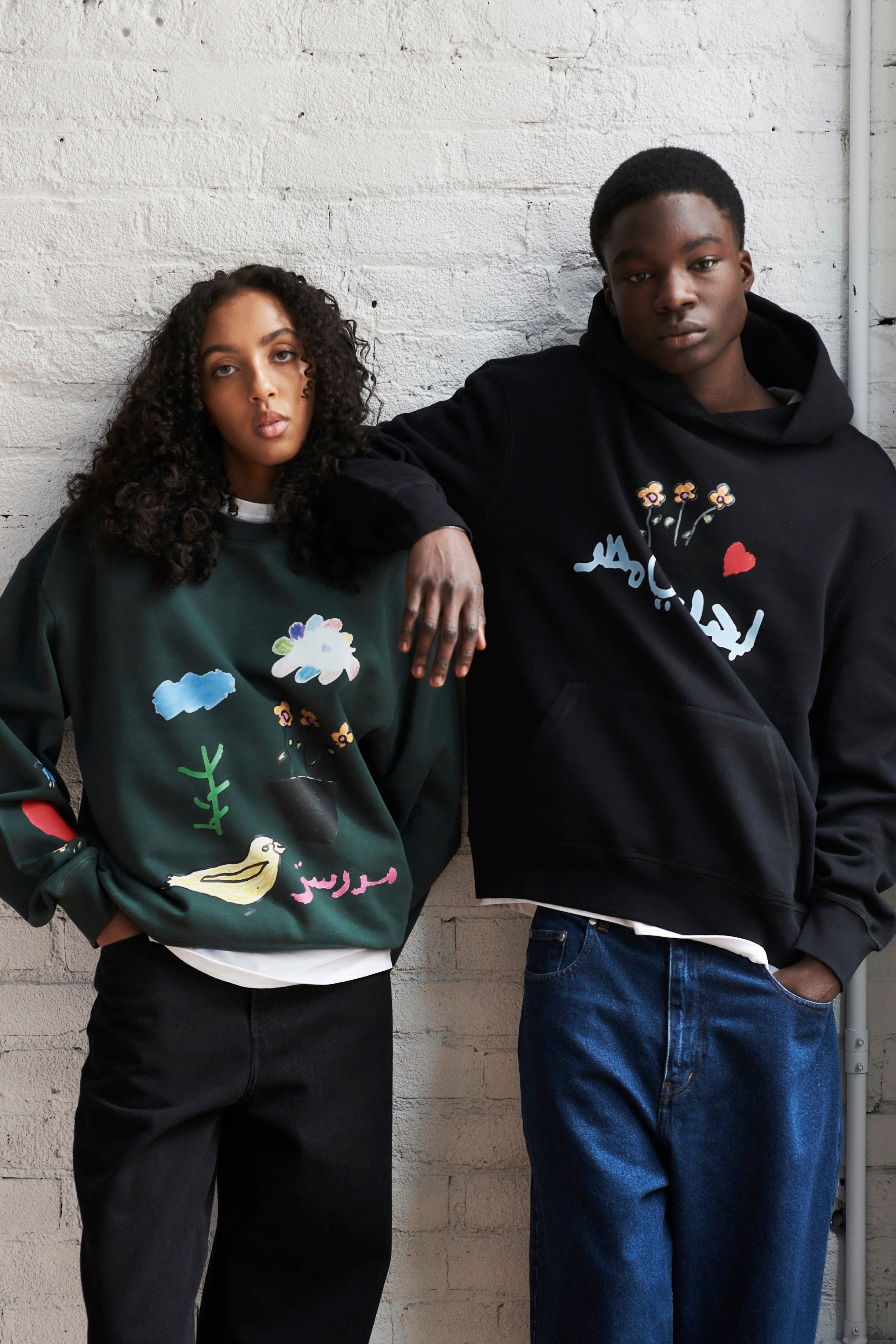 Kotn x KWW Big Heart Essential Hoodie in Black sold by Kotn product image thumbnail 7