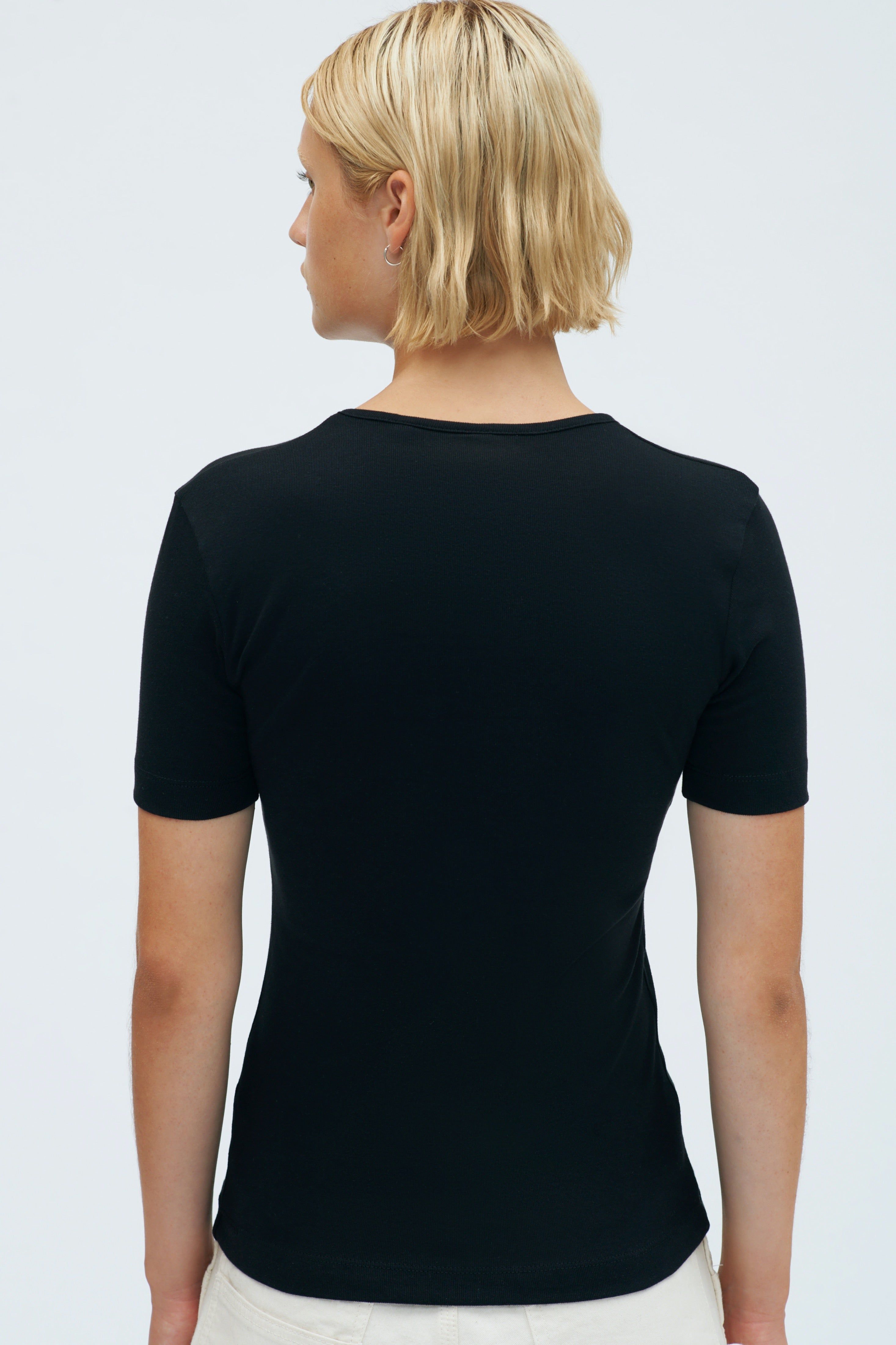 Fitted Crew in Black sold by Kotn product image thumbnail 5