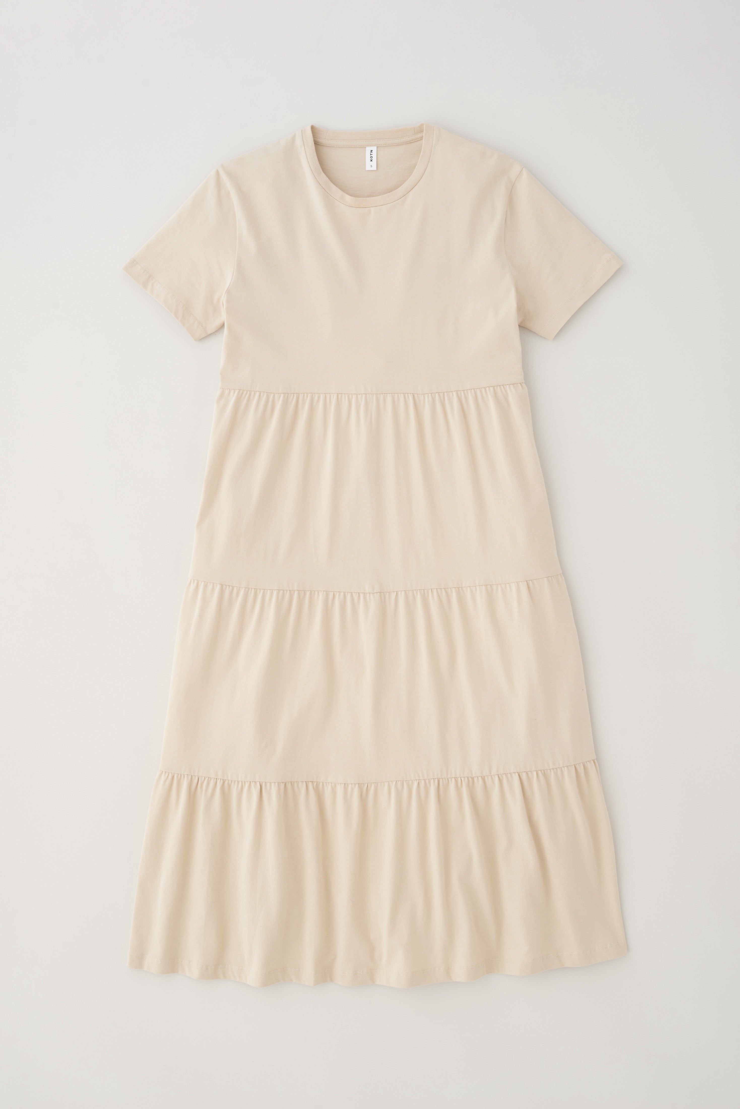 Women's Midi Babydoll Dress in White Sand sold by Kotn product image thumbnail 3