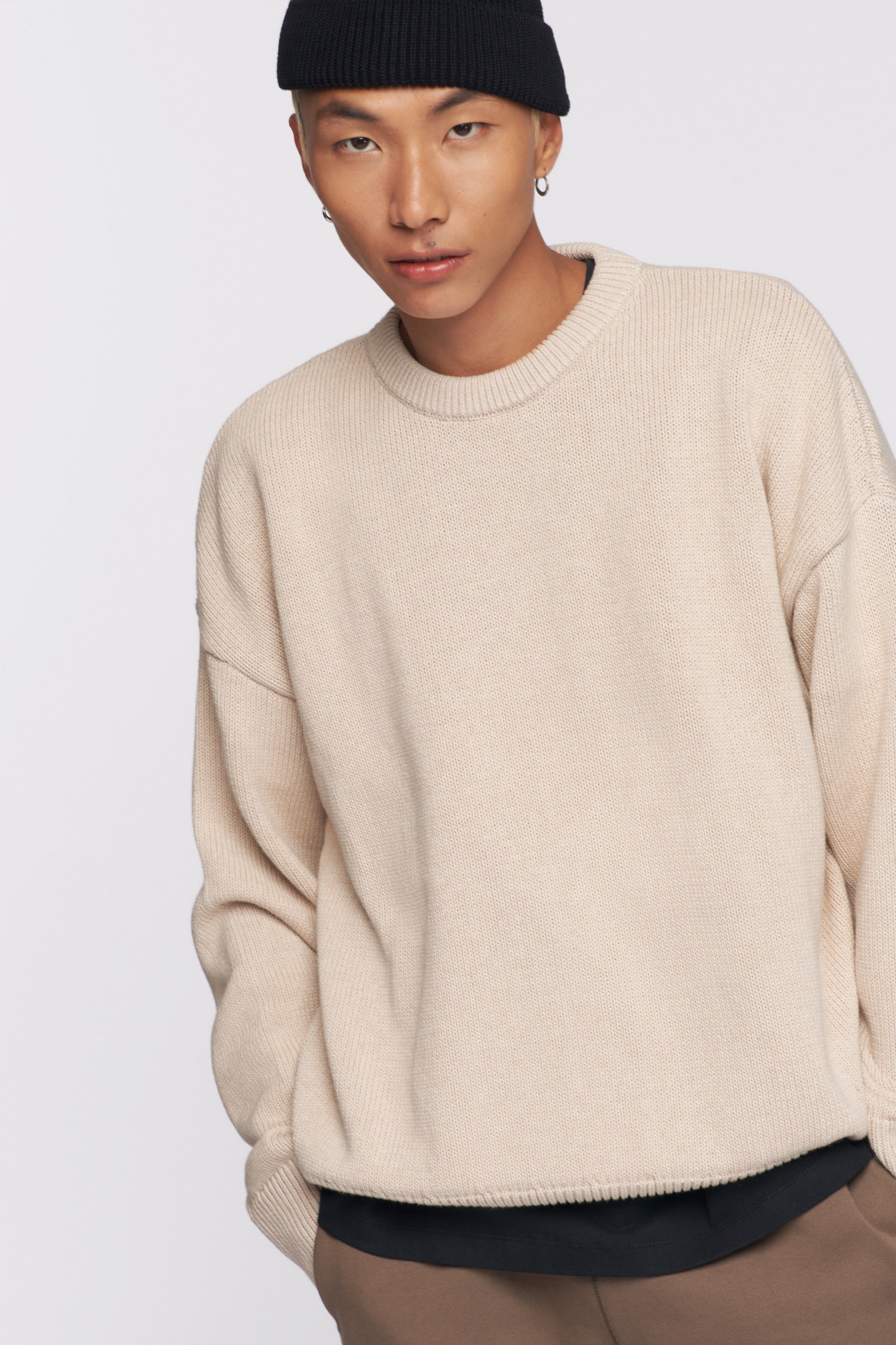 Men's Crew Sweater in Alabaster sold by Kotn product image thumbnail 2