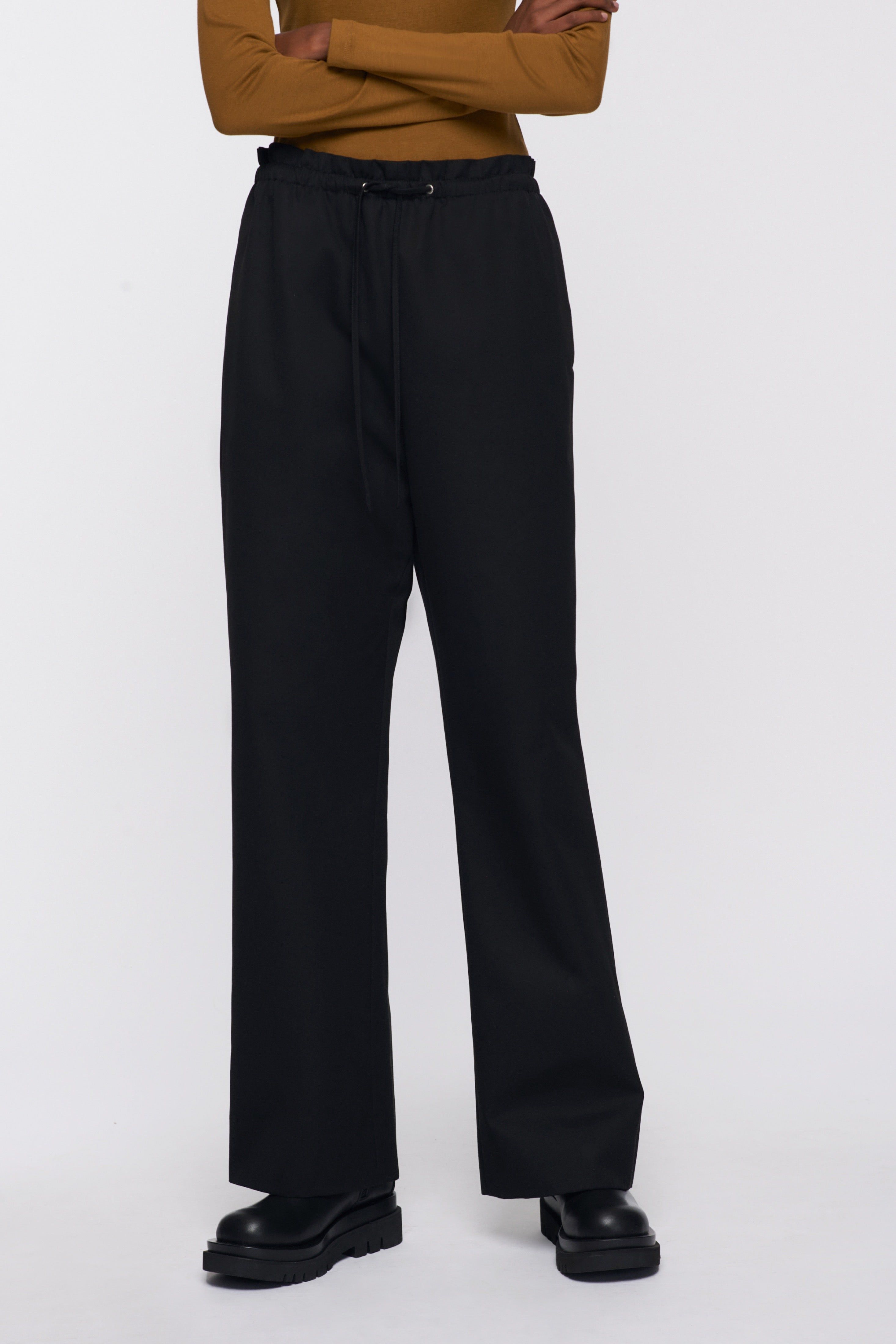 Women's Pull Up Trouser in Black sold by Kotn product image thumbnail 2
