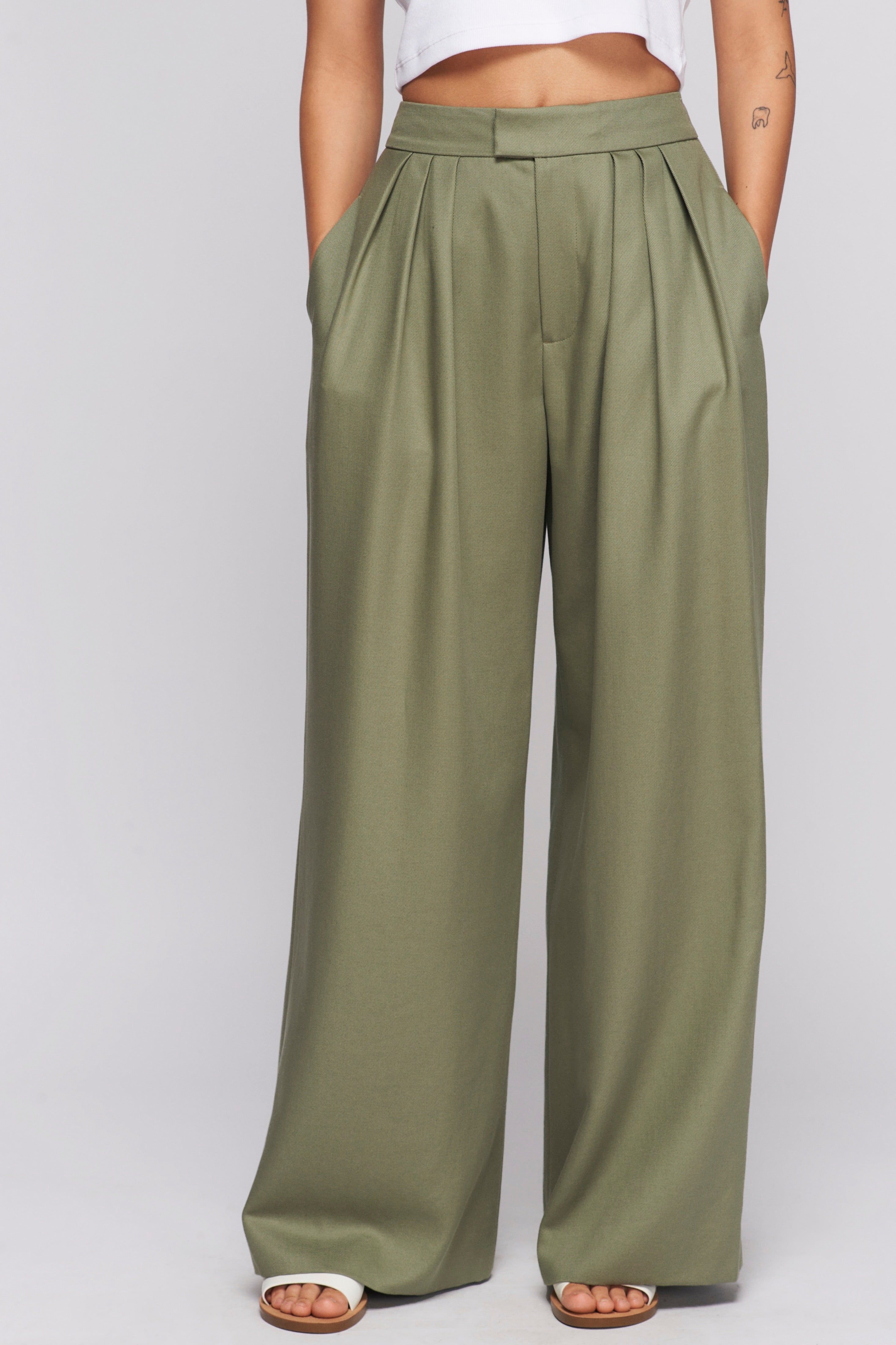 Women's Plaza Trouser in Laurel Oak sold by Kotn product image thumbnail 2