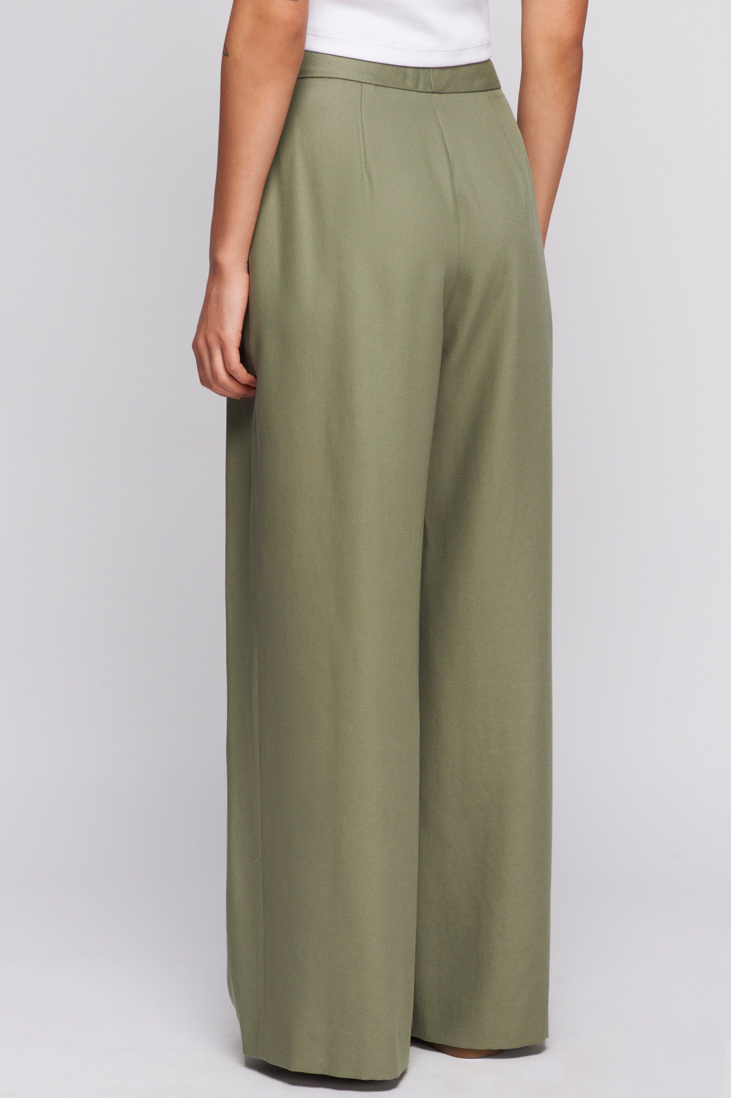 Women's Plaza Trouser in Laurel Oak sold by Kotn product image thumbnail 3