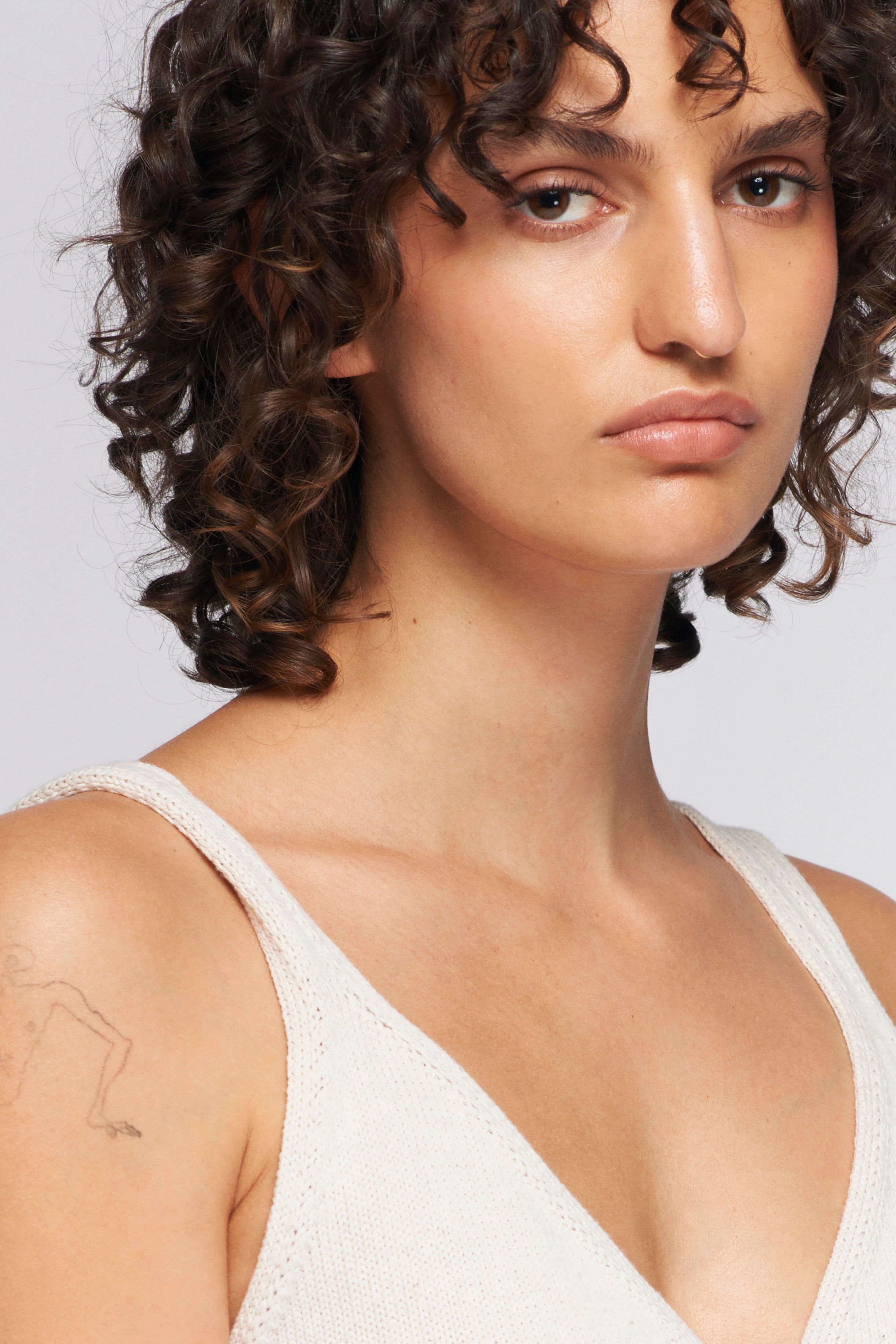 Women's Knit Crop Tank in Alabaster sold by Kotn product image thumbnail 4