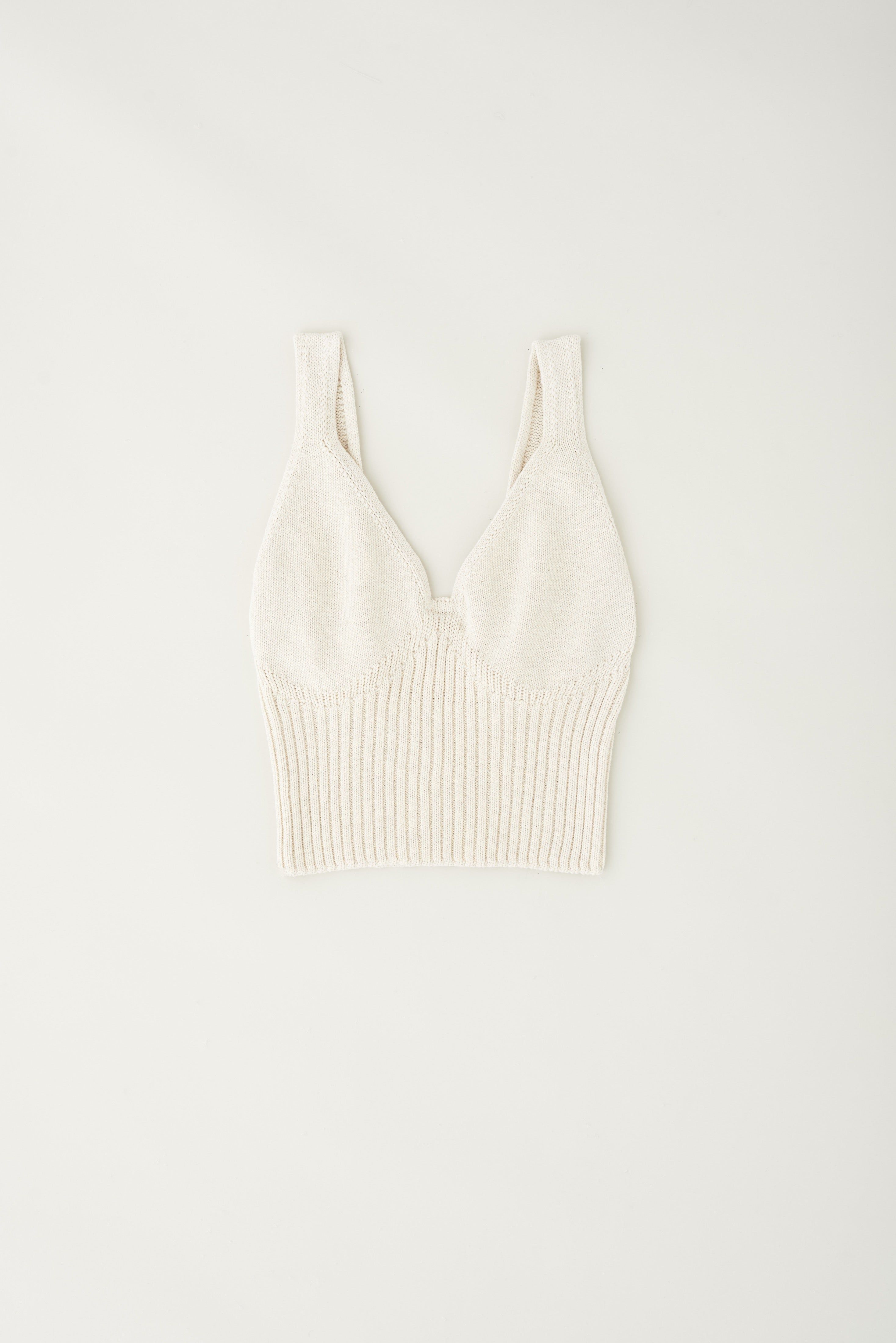 Women's Knit Crop Tank in Alabaster sold by Kotn product image thumbnail 5