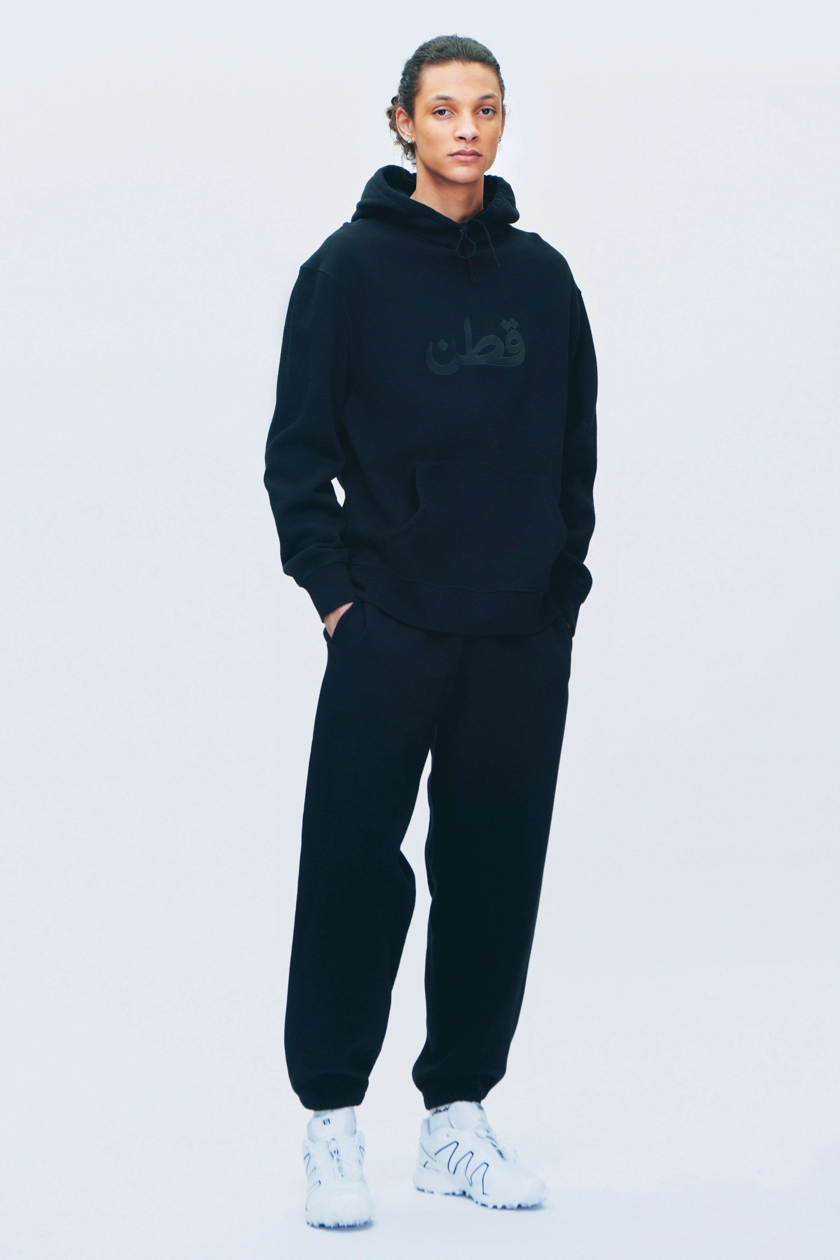 Unisex Logo Hoodie in Black sold by Kotn