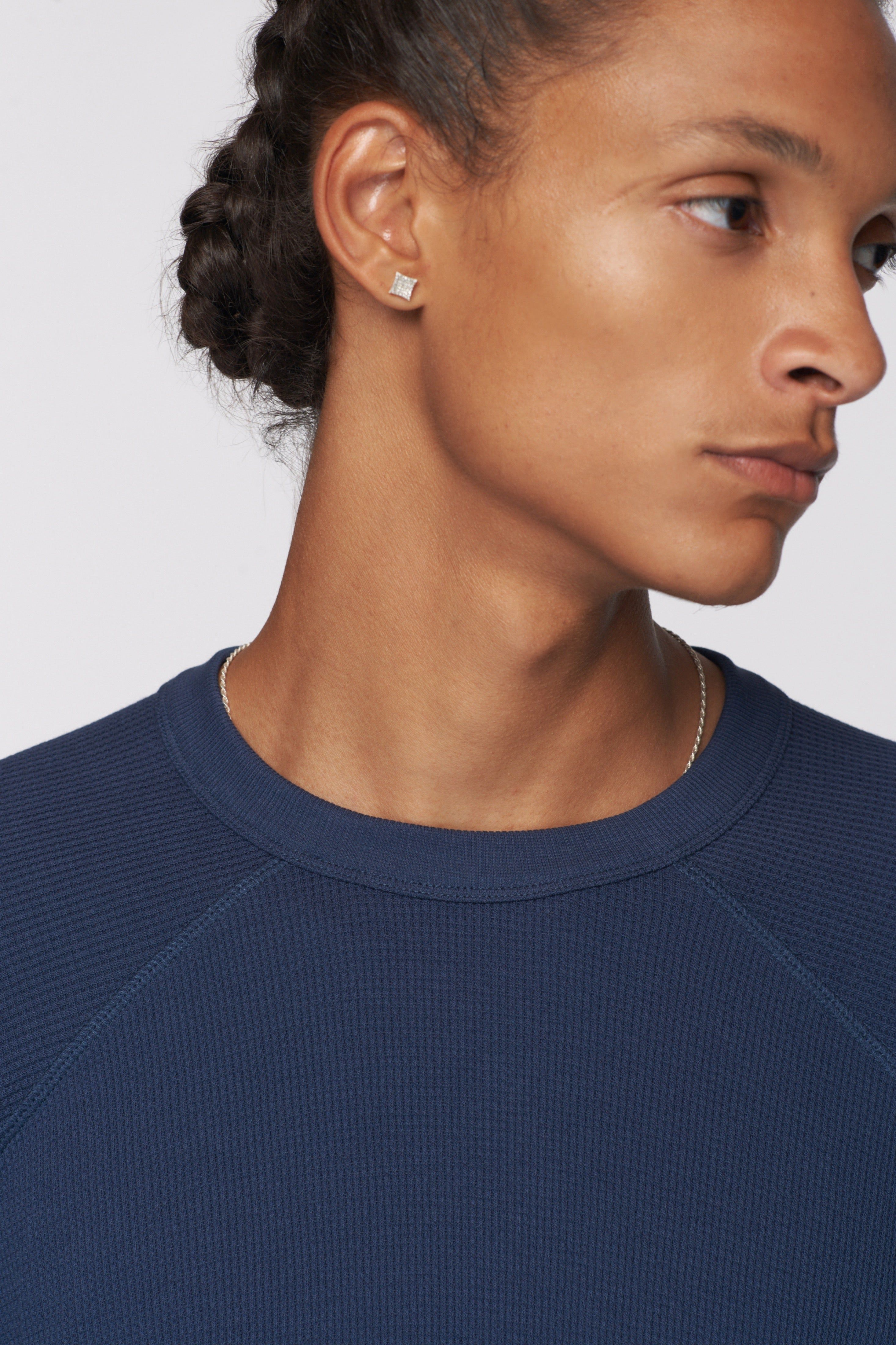 Men's Thermal Longsleeve in Night Blue sold by Kotn product image thumbnail 4