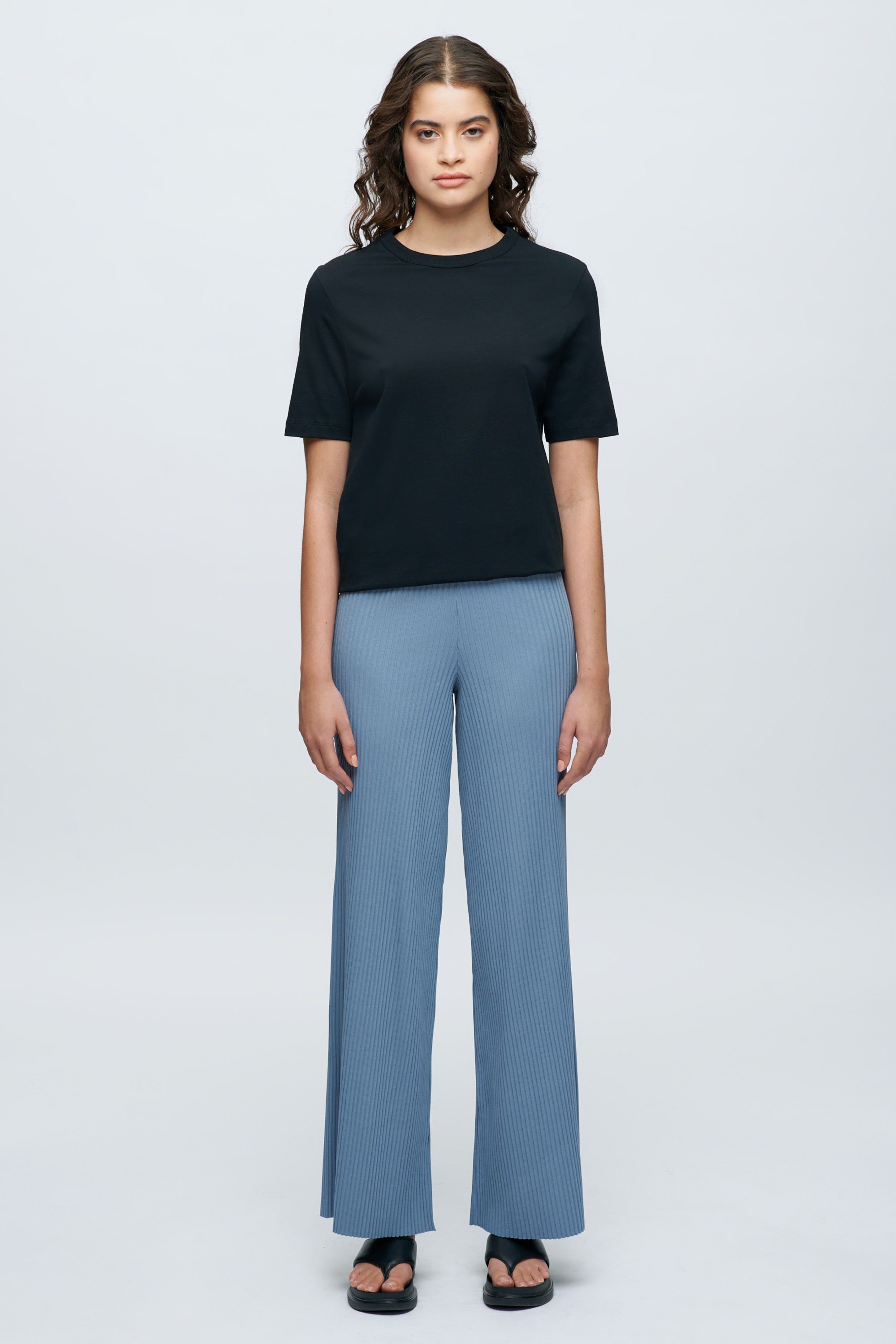 Women's Long Essential Crew in Black sold by Kotn