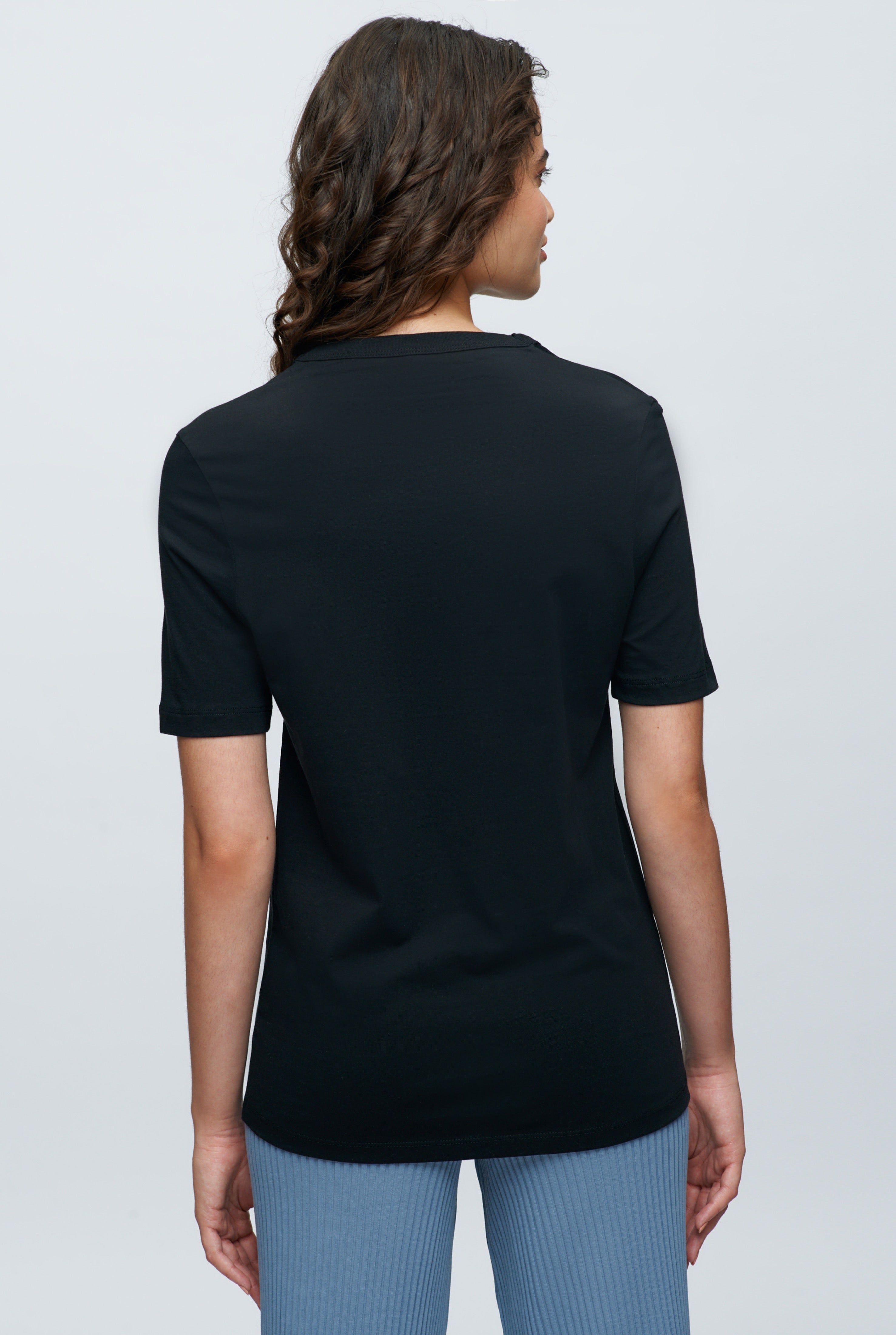 Women's Long Essential Crew in Black sold by Kotn product image thumbnail 4
