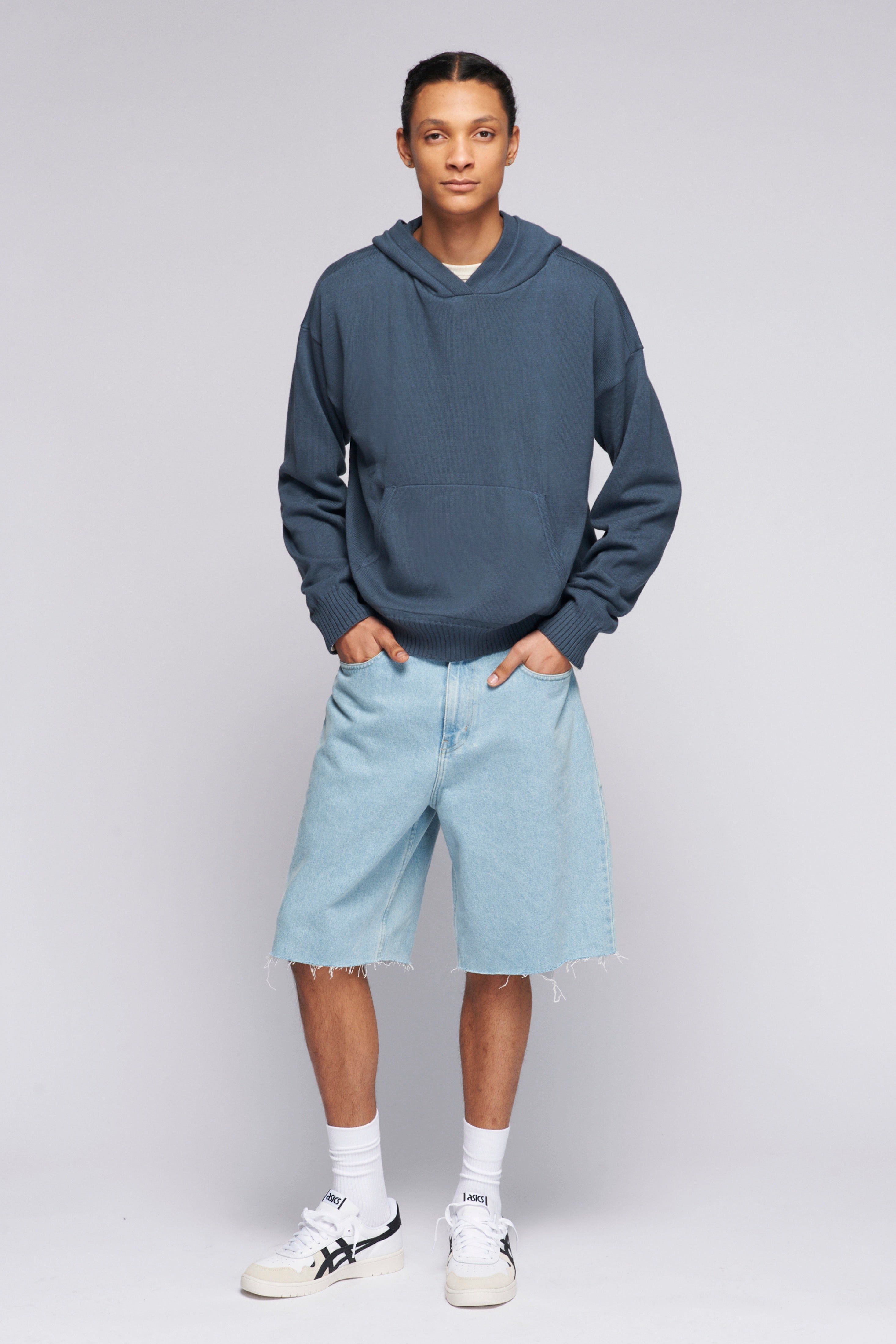 Unisex Fine Knit Hoodie in Iron sold by Kotn product image thumbnail 2