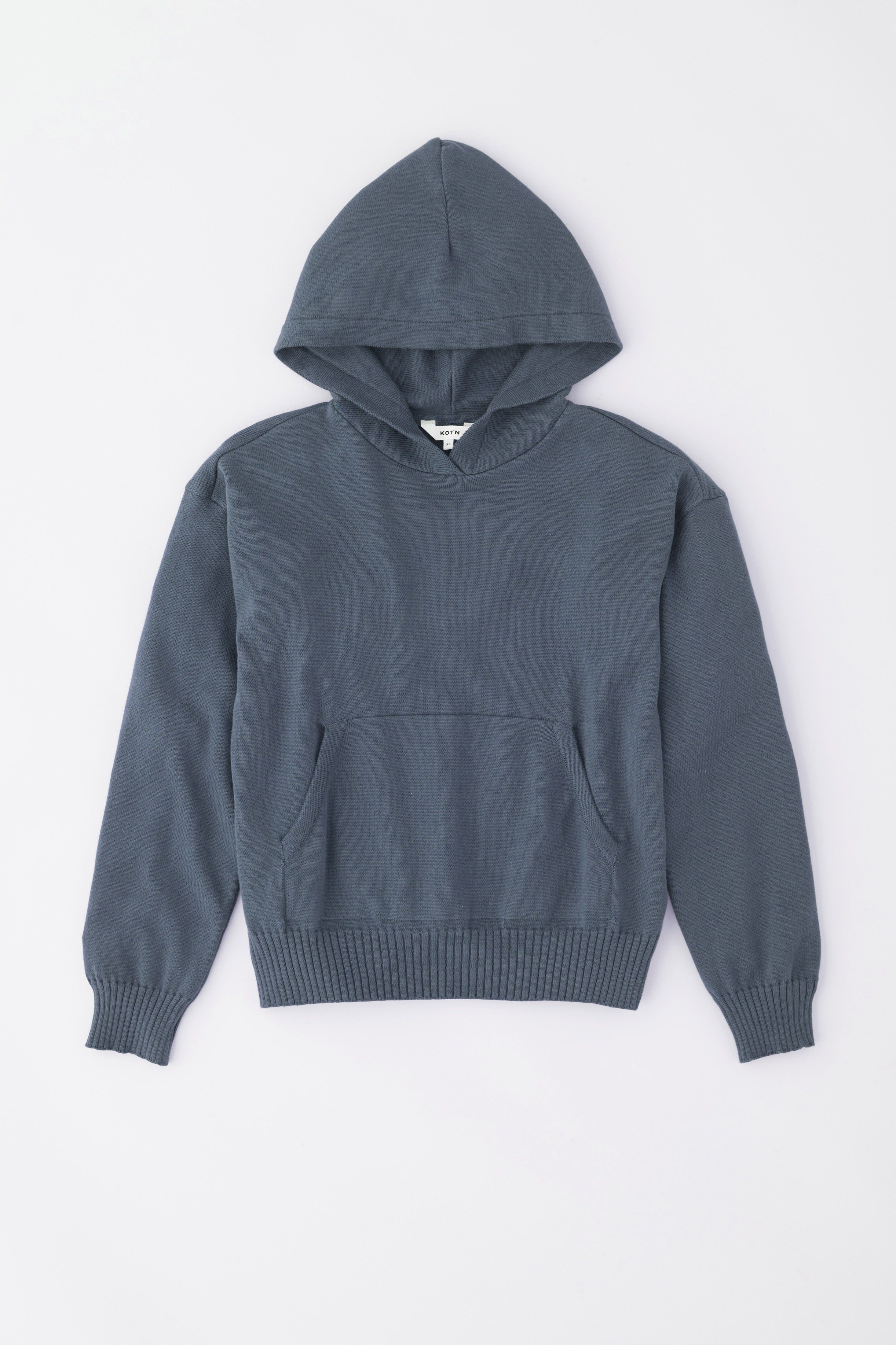 Unisex Fine Knit Hoodie in Iron sold by Kotn product image thumbnail 7