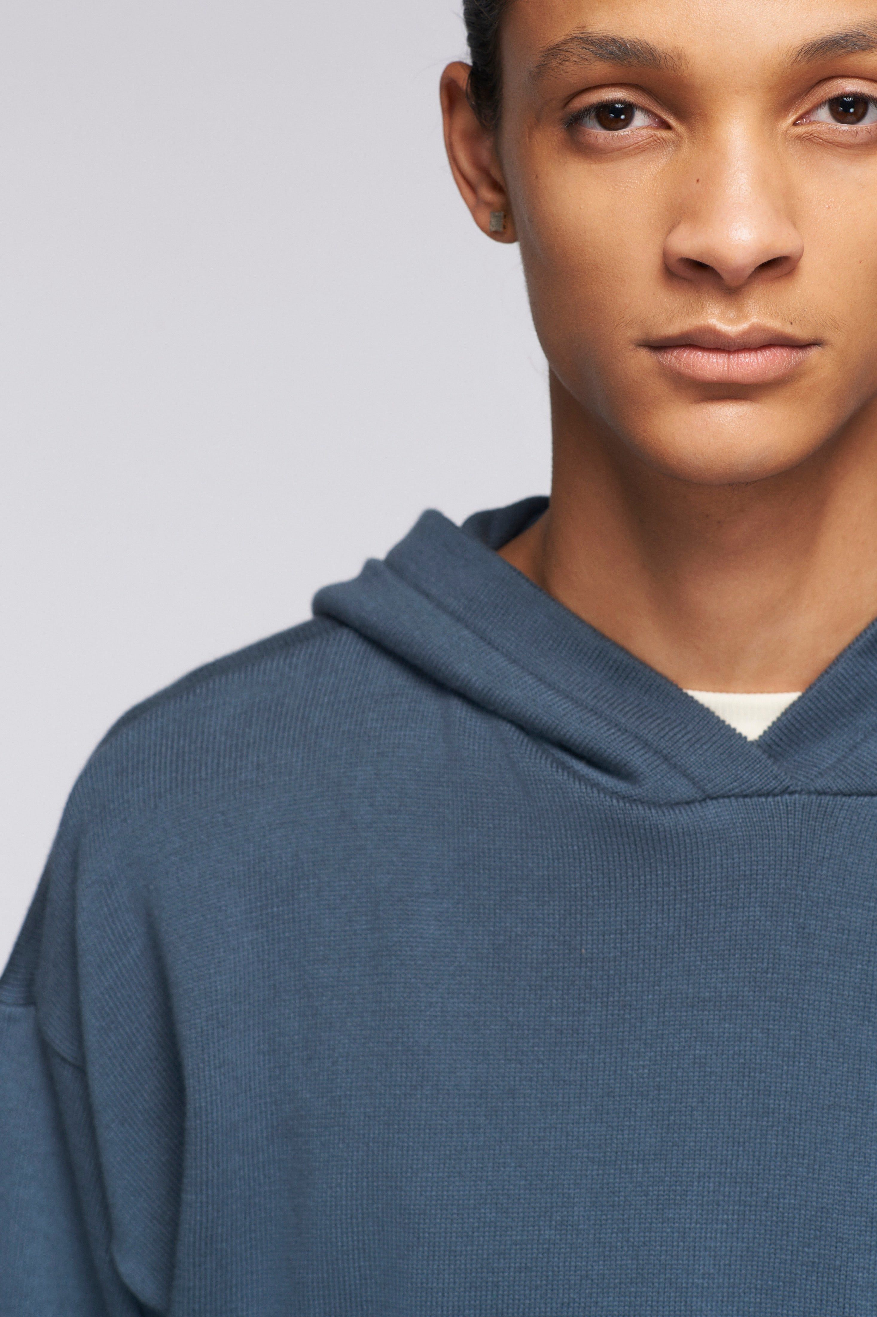 Unisex Fine Knit Hoodie in Iron sold by Kotn product image thumbnail 6