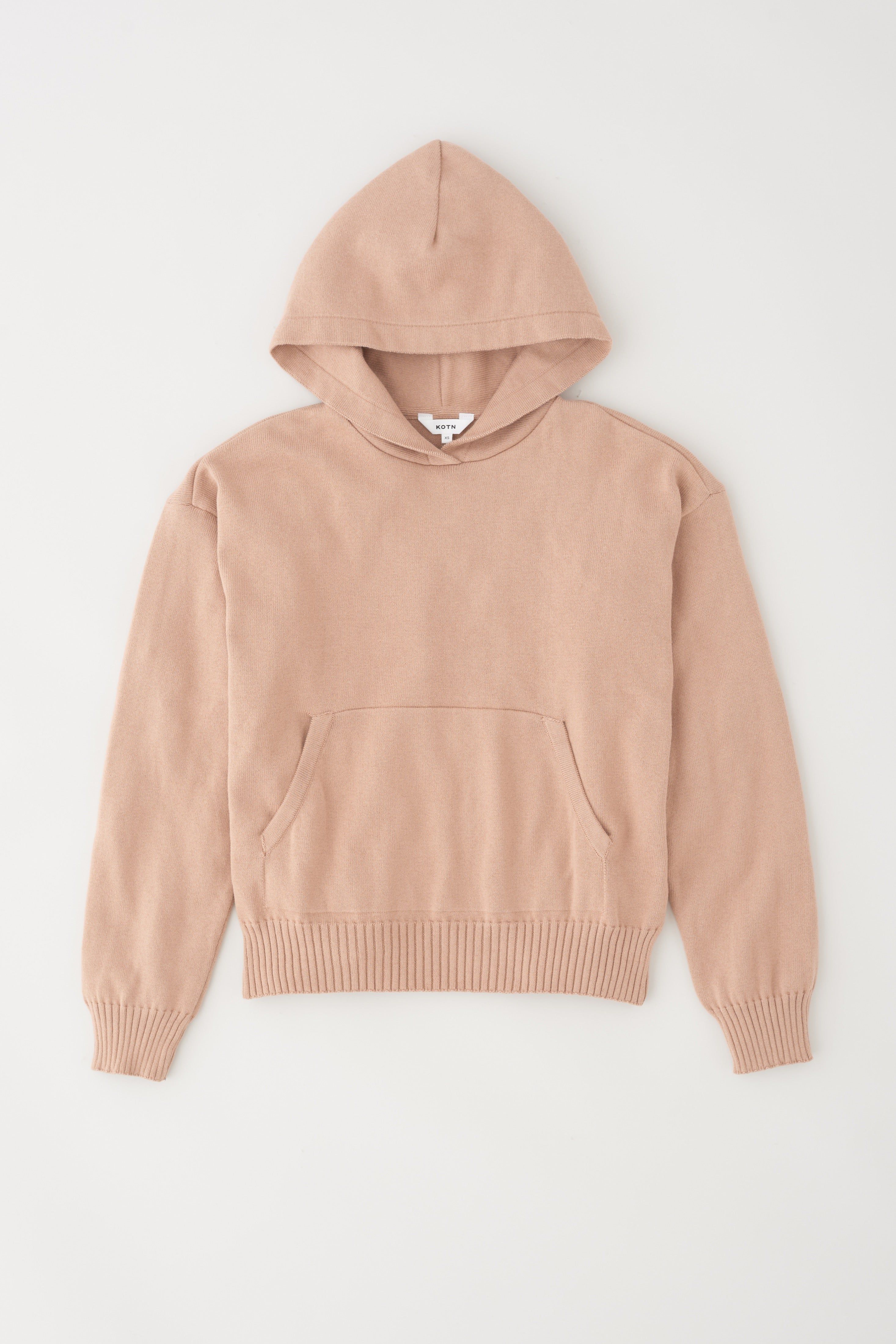 Unisex Fine Knit Hoodie in Light Sienna sold by Kotn product image thumbnail 8