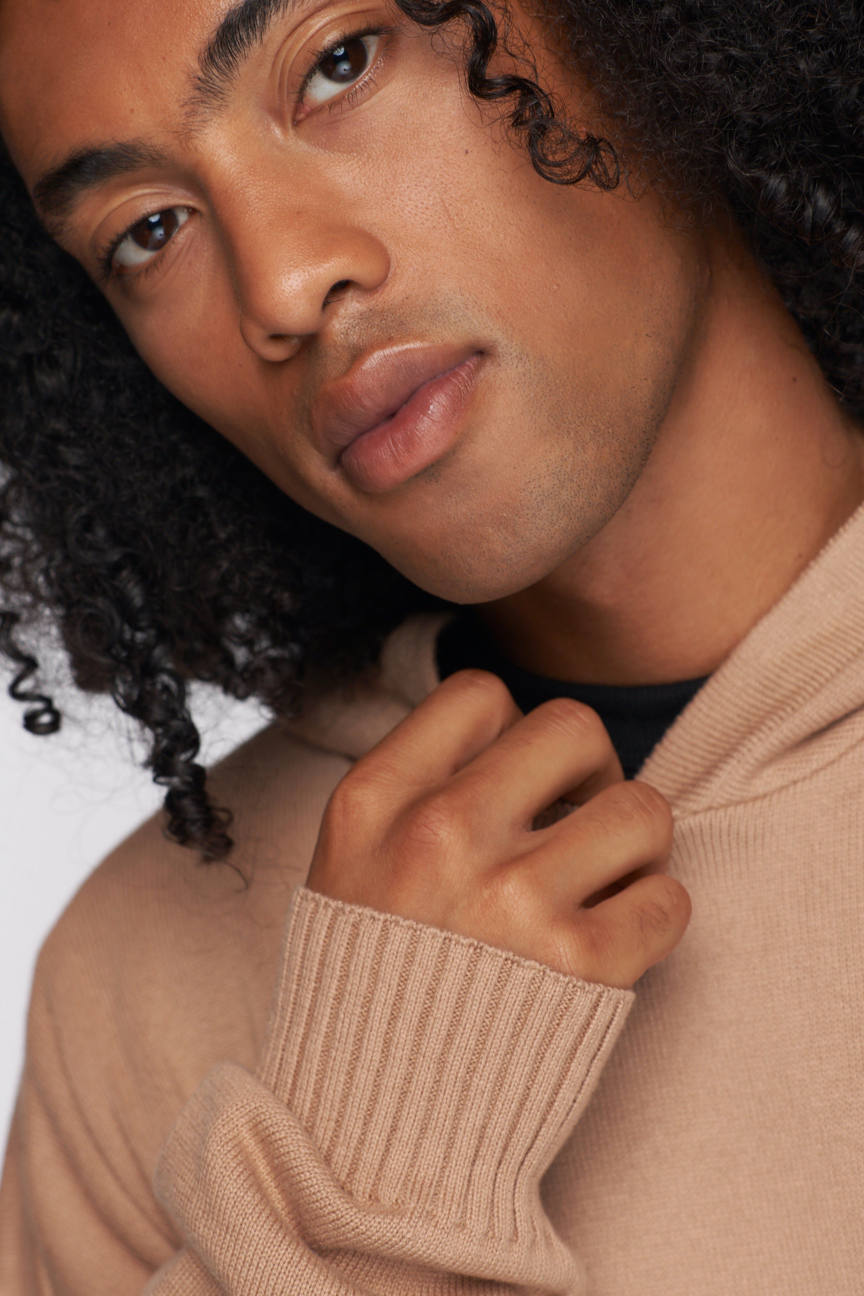 Unisex Fine Knit Hoodie in Light Sienna sold by Kotn product image thumbnail 6
