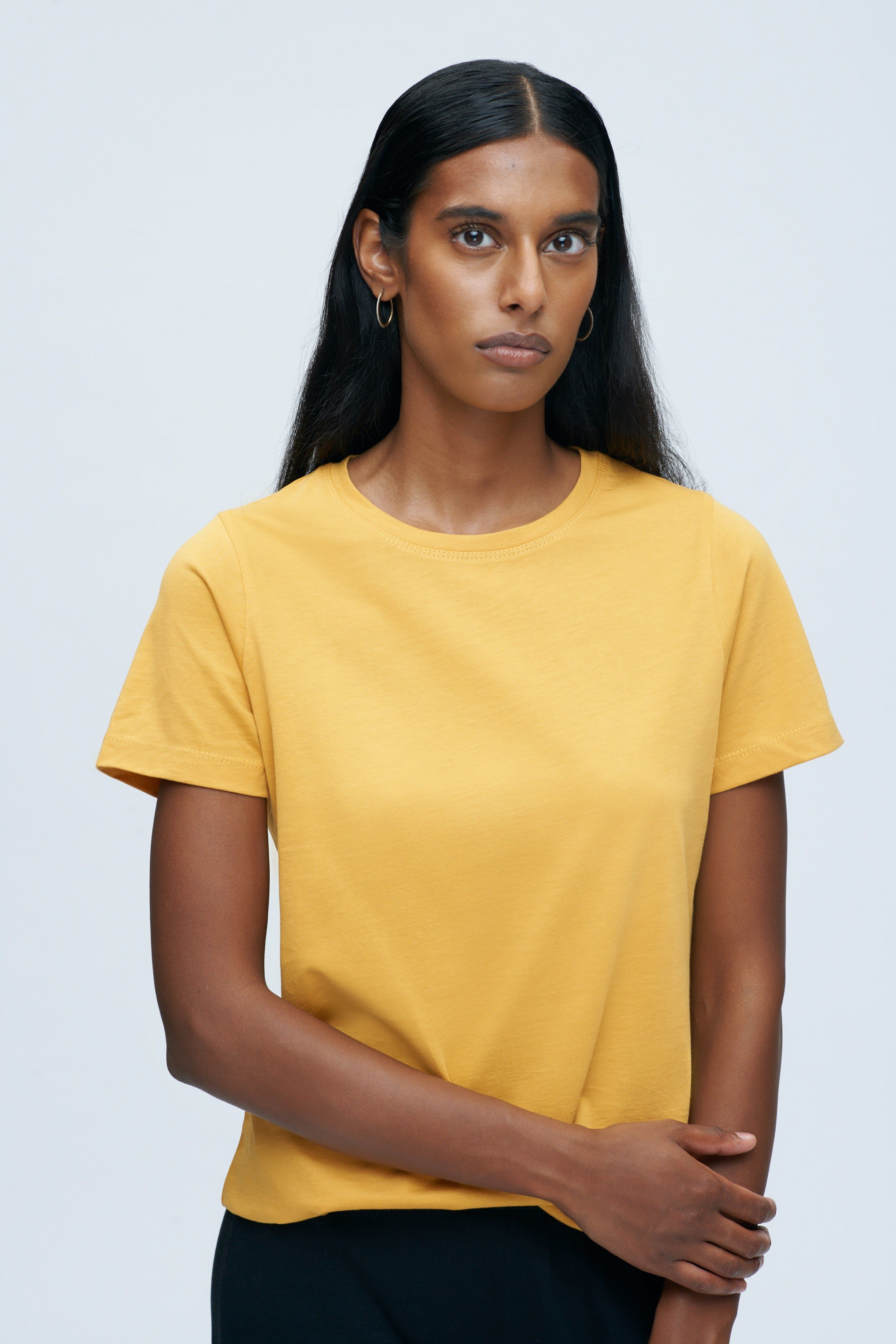 Women’s Essential Crew in Dijon sold by Kotn product image thumbnail 2