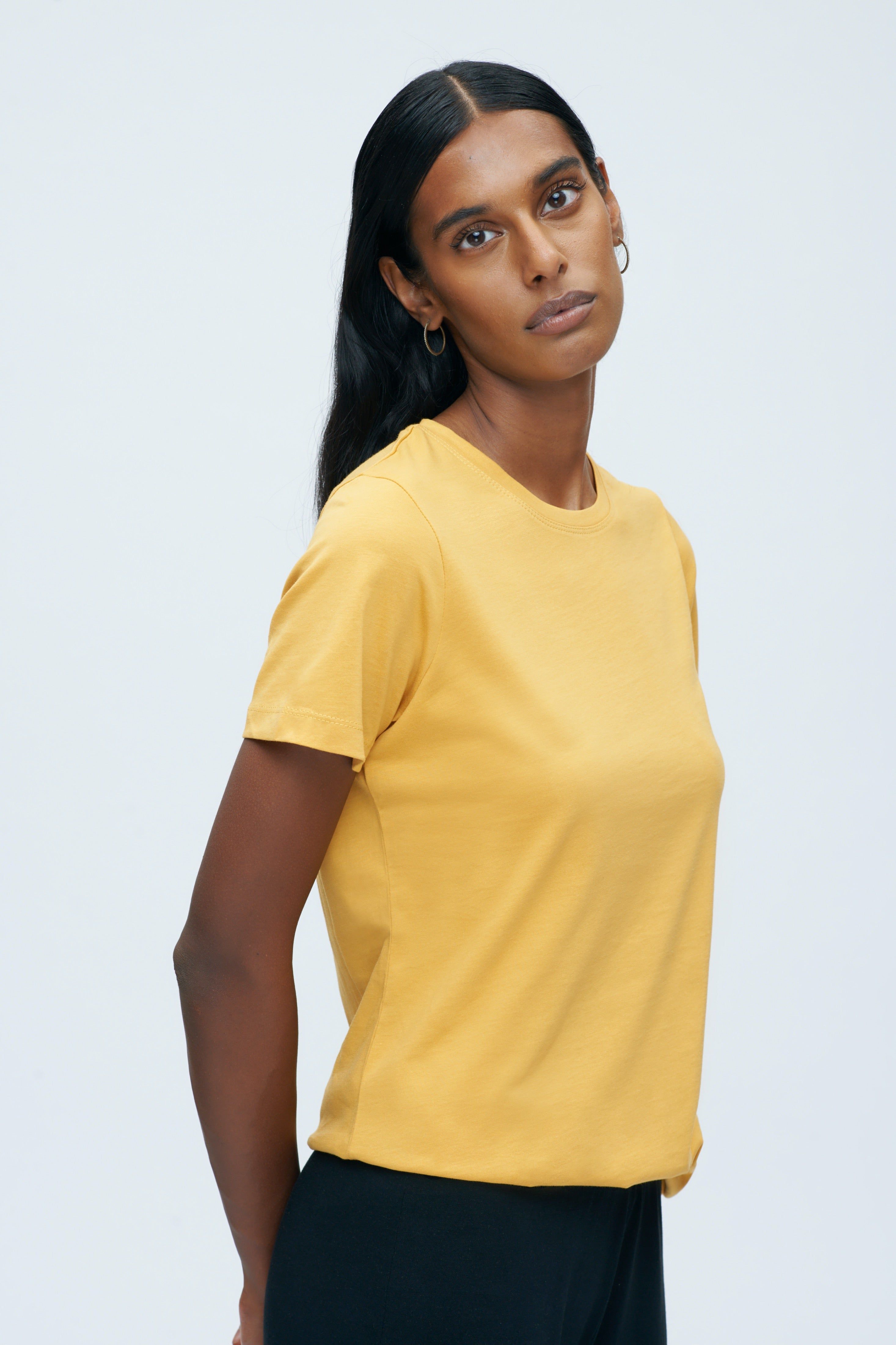 Women’s Essential Crew in Dijon sold by Kotn product image thumbnail 3