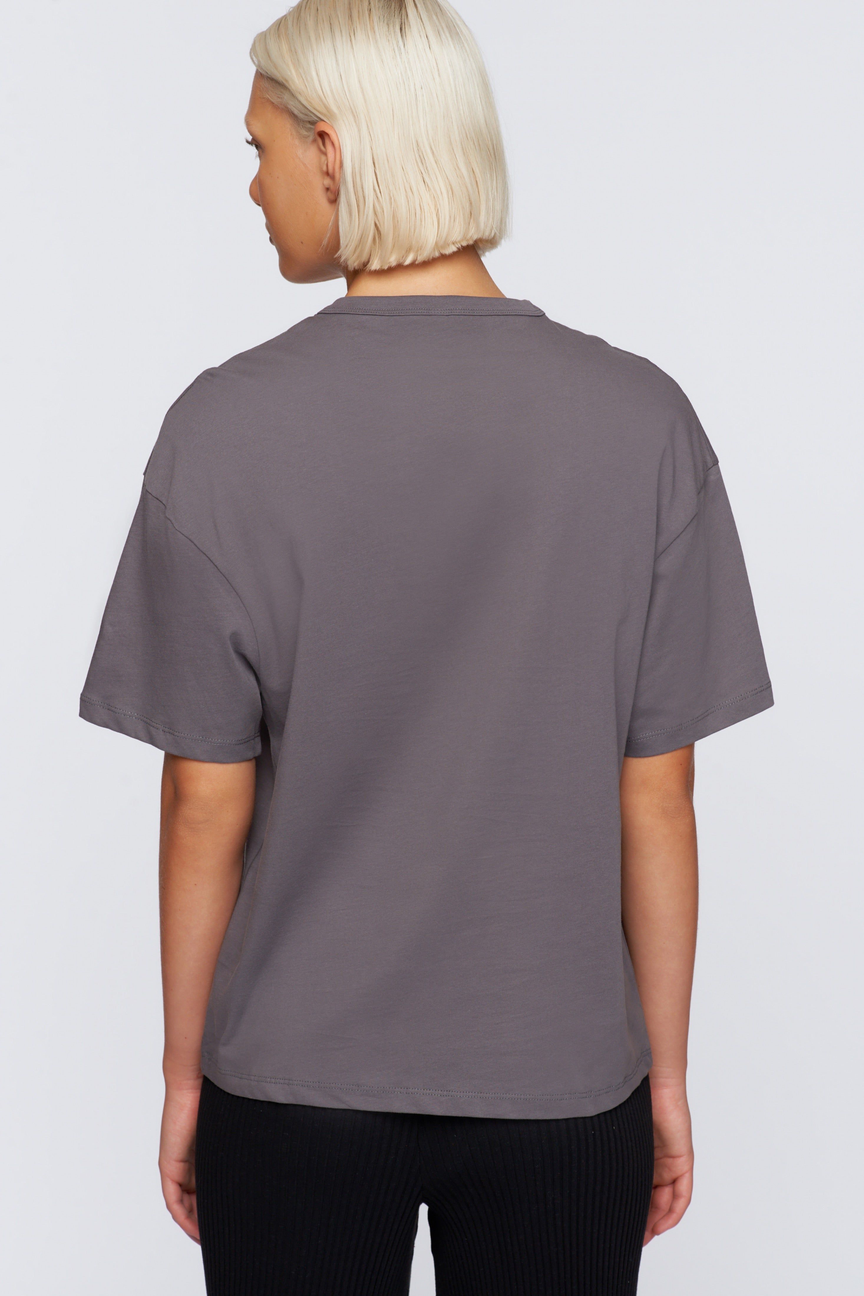 Women's Relaxed Crew in Smoke sold by Kotn product image thumbnail 3