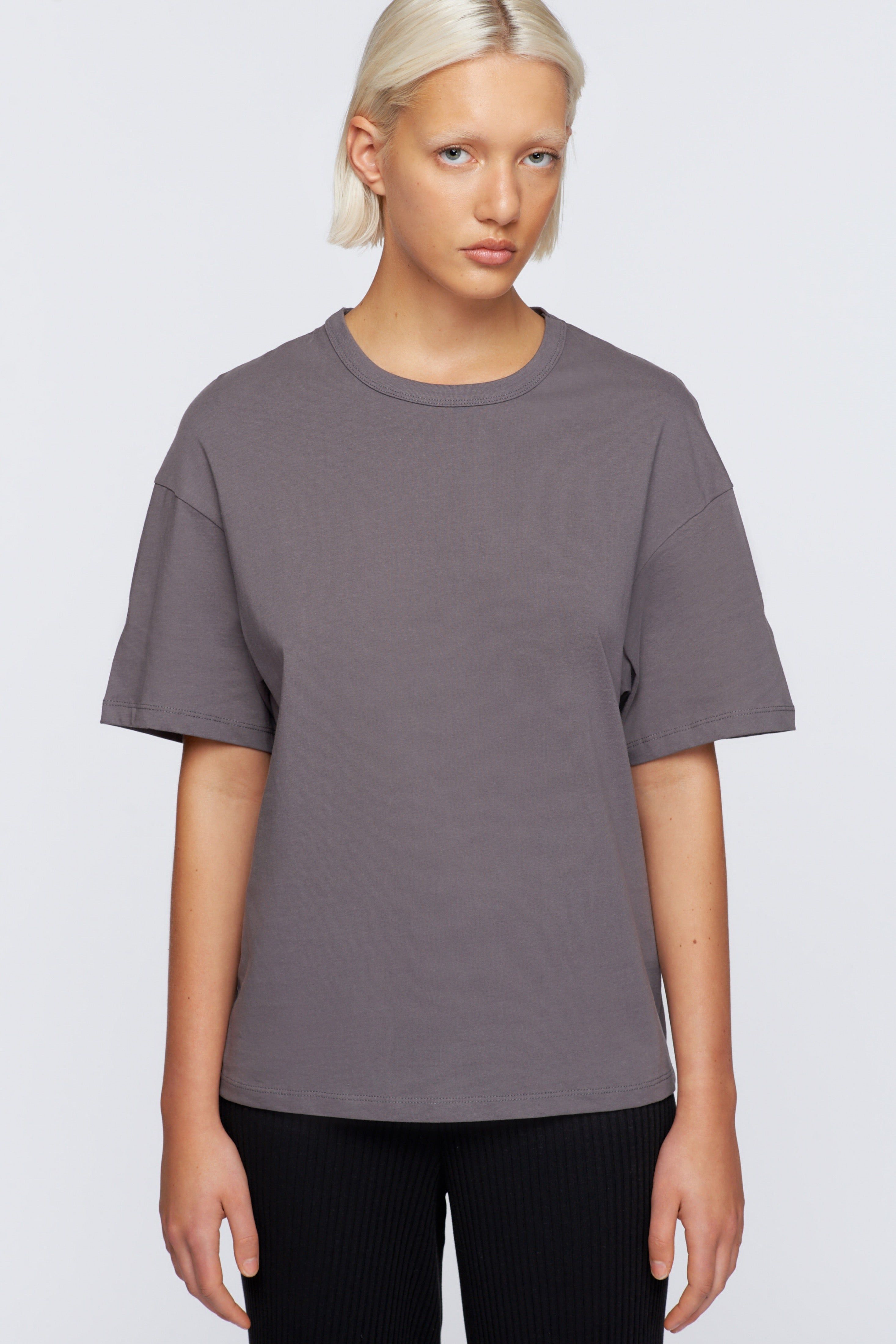 Women's Relaxed Crew in Smoke sold by Kotn product image thumbnail 2