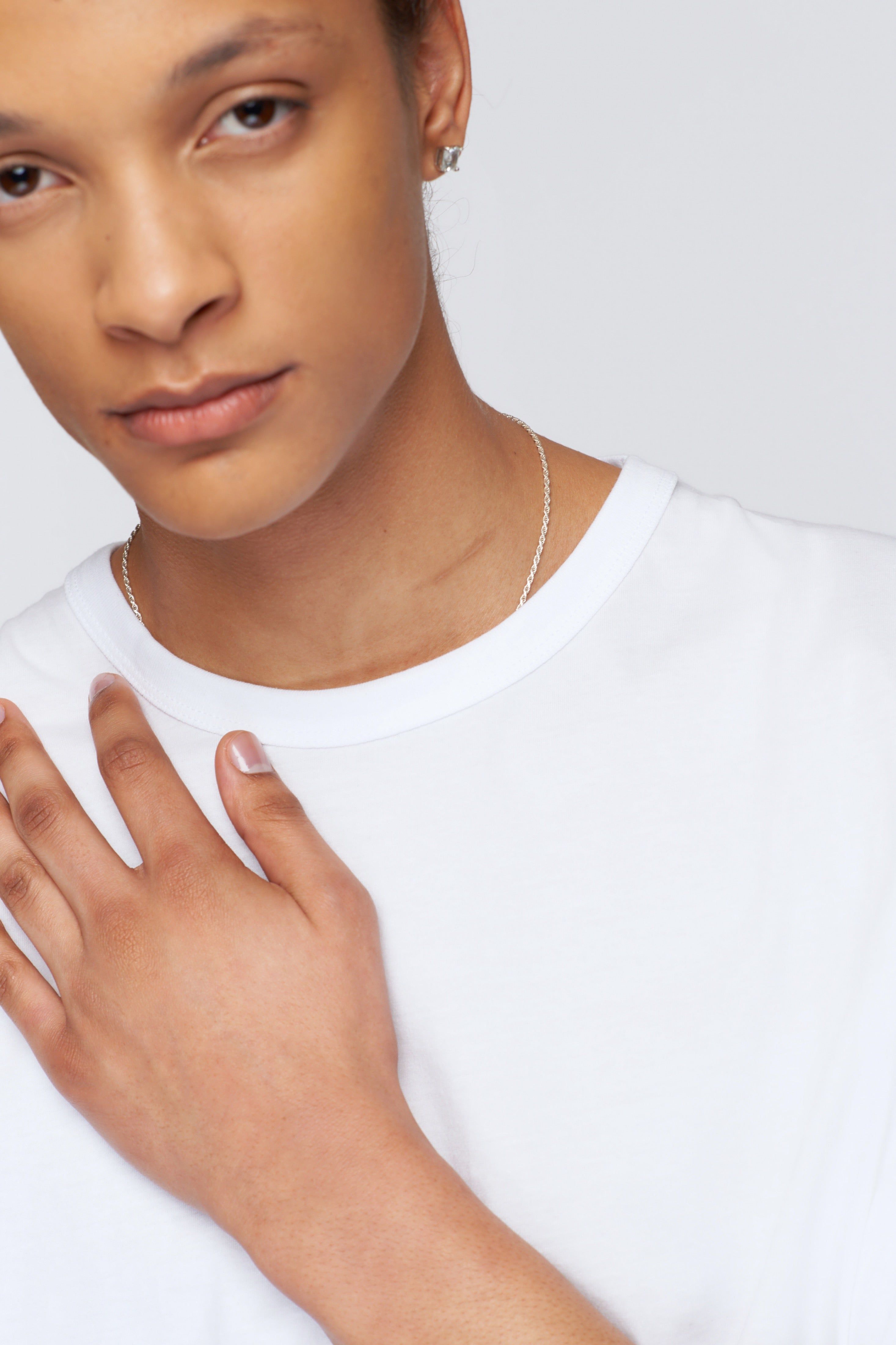 Men's Long Essential Crew in White sold by Kotn product image thumbnail 4