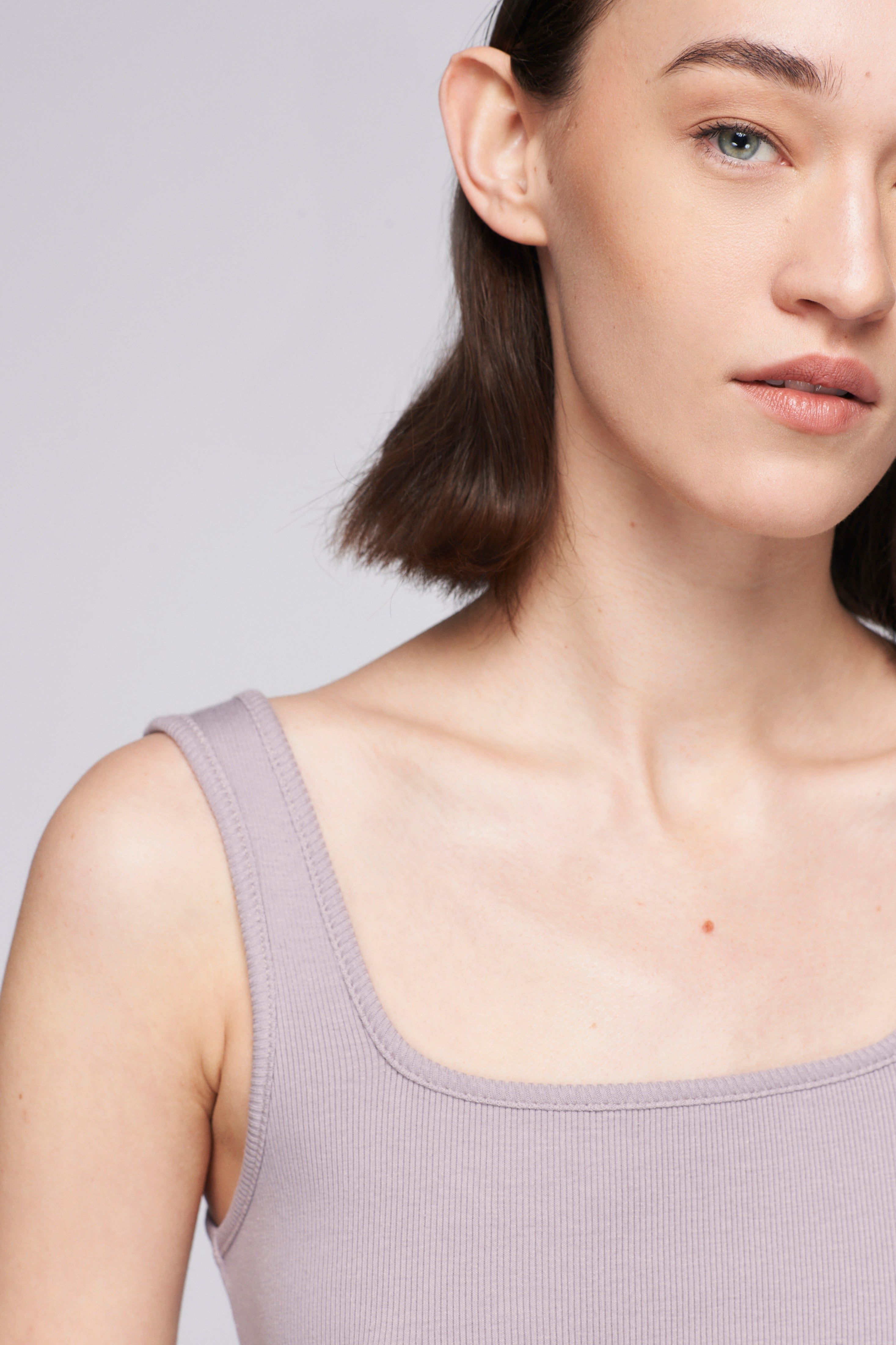 Women's Square Neck Tank in Lavender sold by Kotn product image thumbnail 4