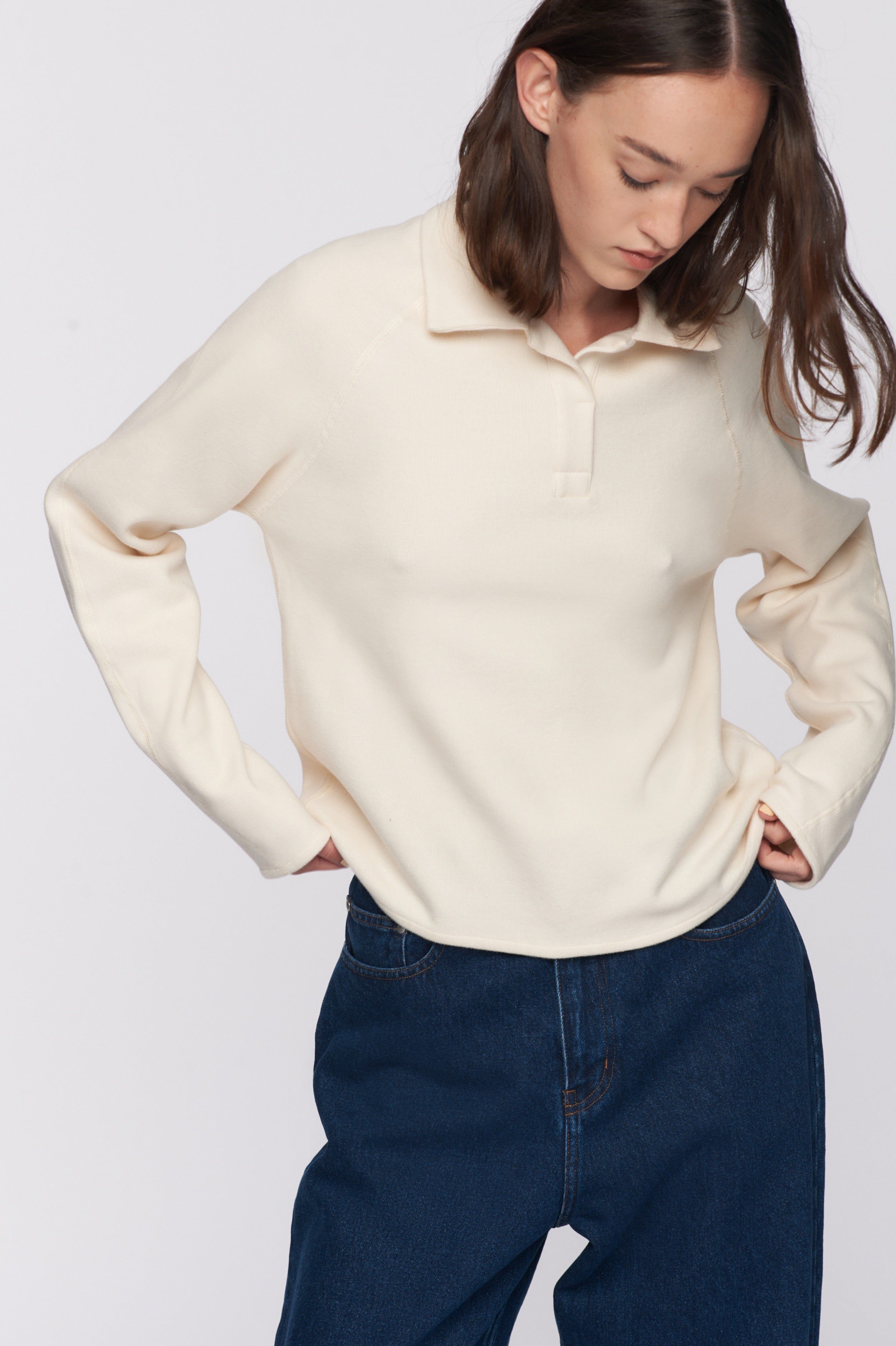 Women's Polo in Natural sold by Kotn product image thumbnail 2