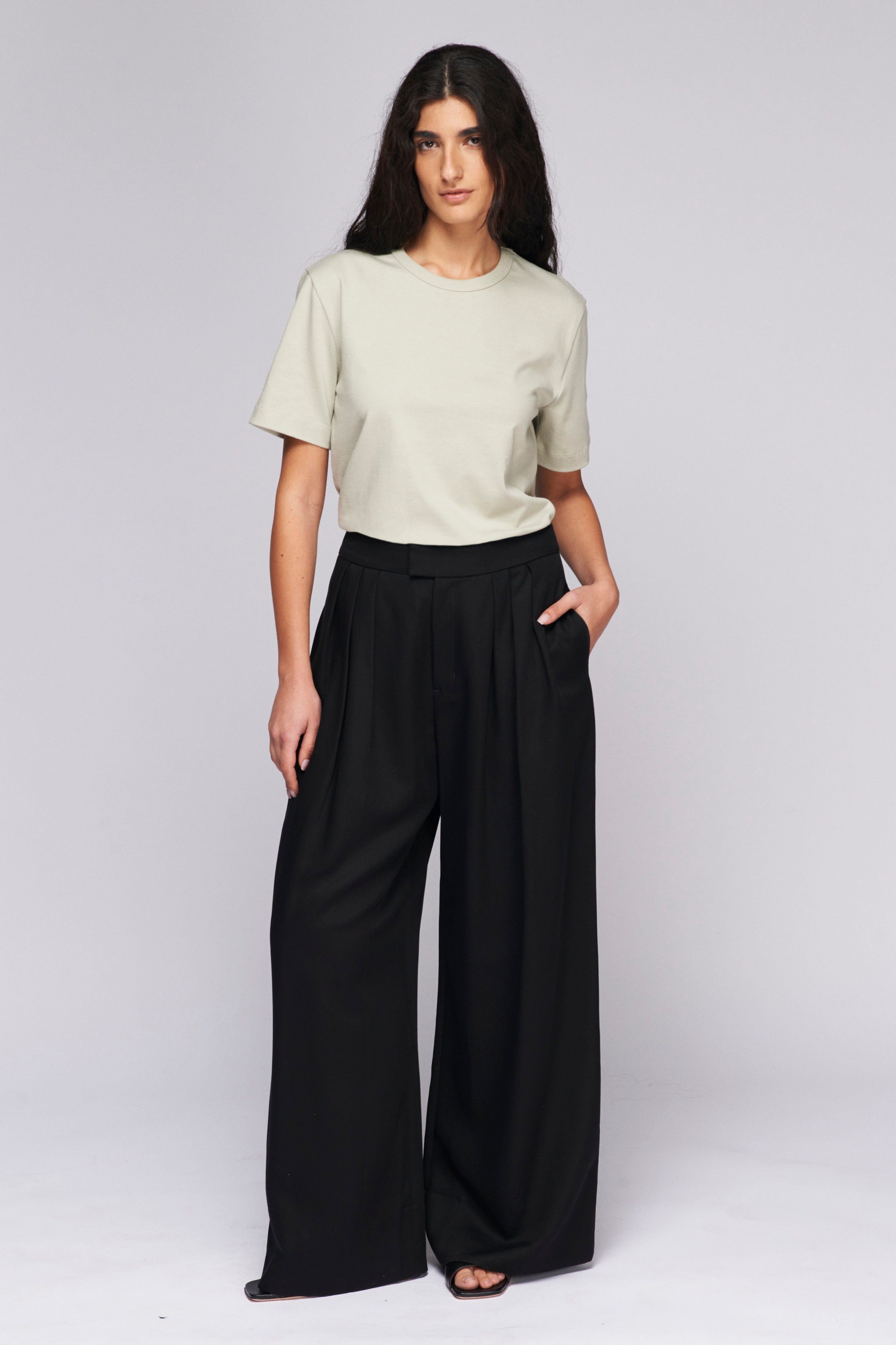 Unisex Heavyweight Box Crew in Moss Grey sold by Kotn product image thumbnail 2