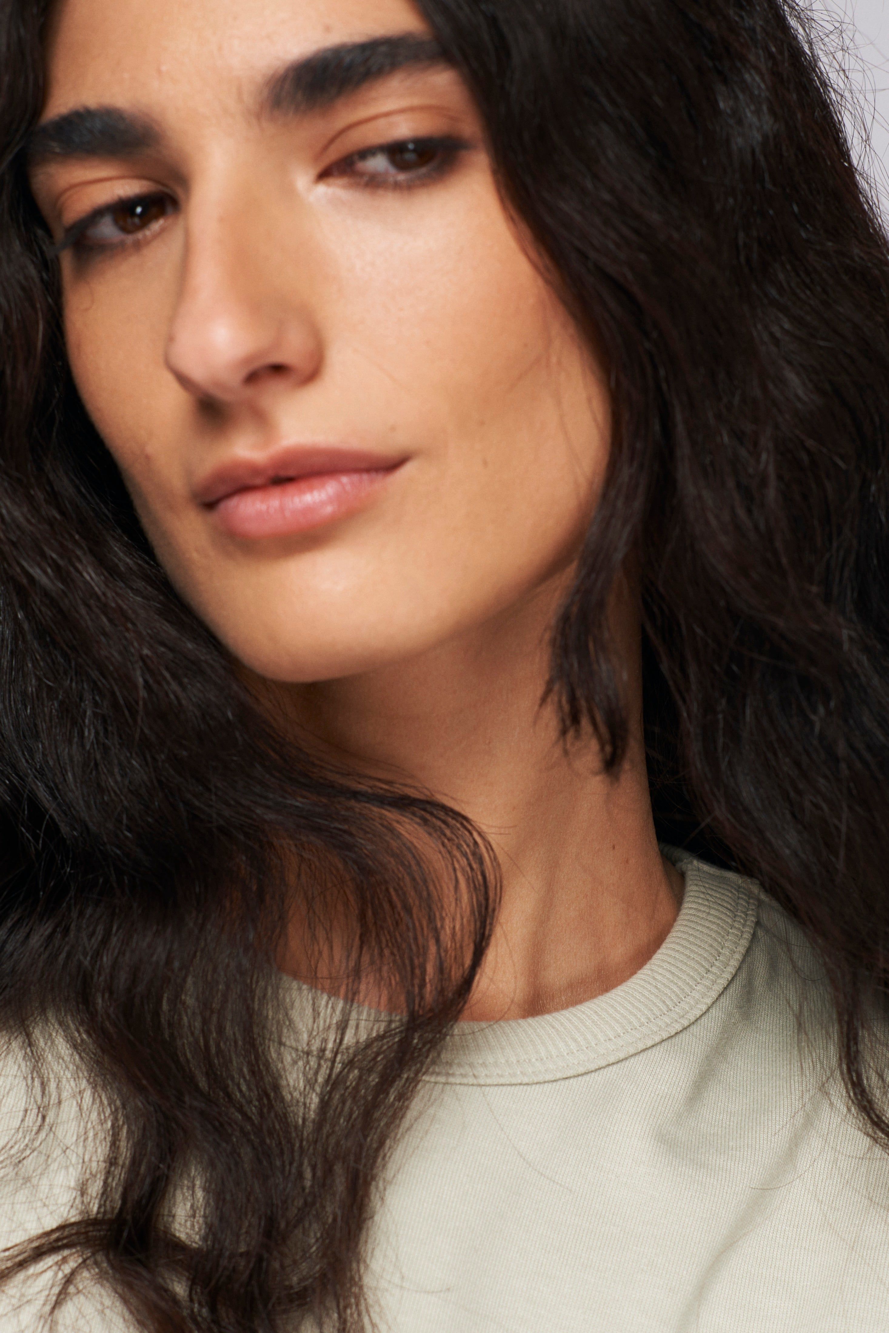 Unisex Heavyweight Box Crew in Moss Grey sold by Kotn product image thumbnail 6