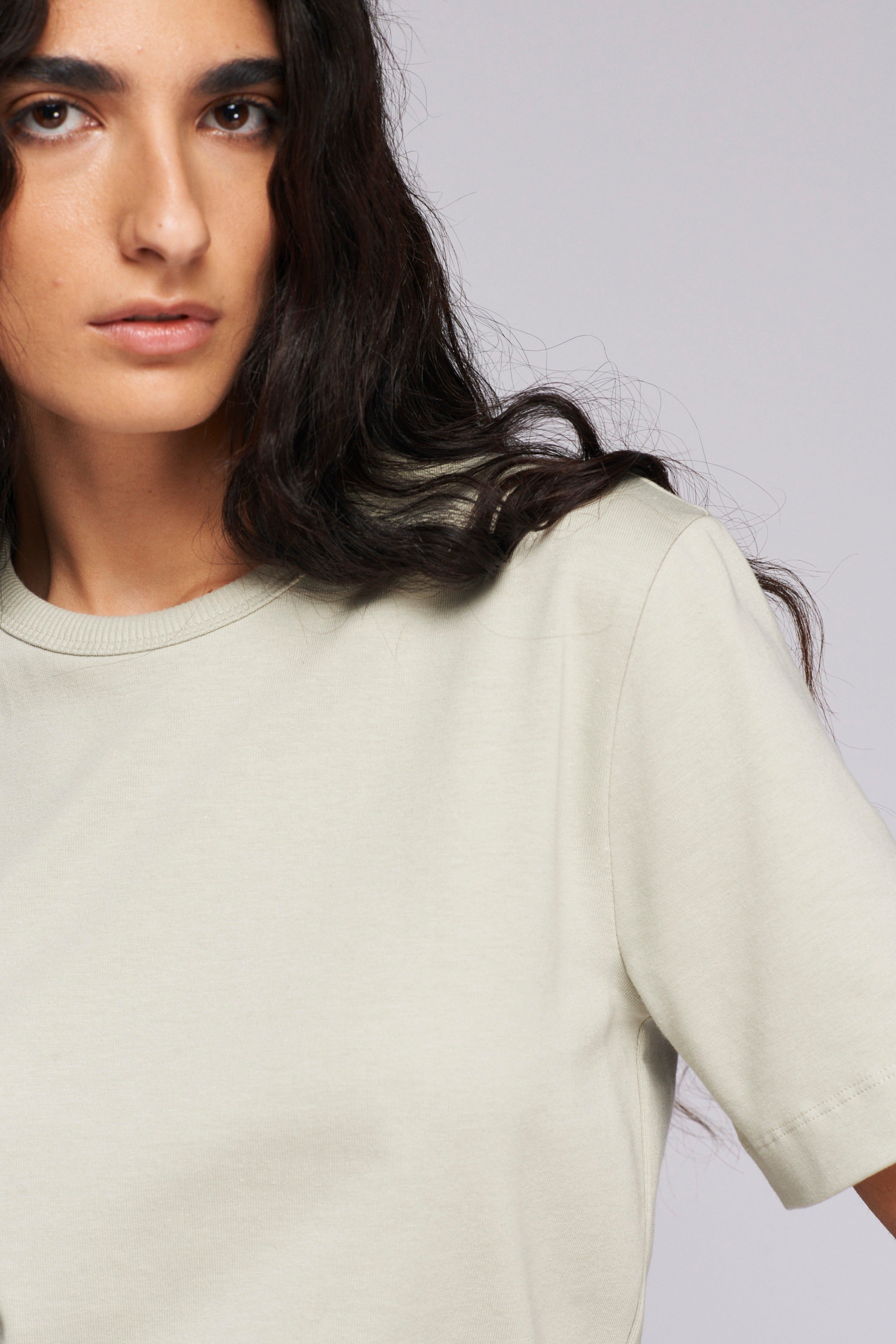 Unisex Heavyweight Box Crew in Moss Grey sold by Kotn product image thumbnail 4