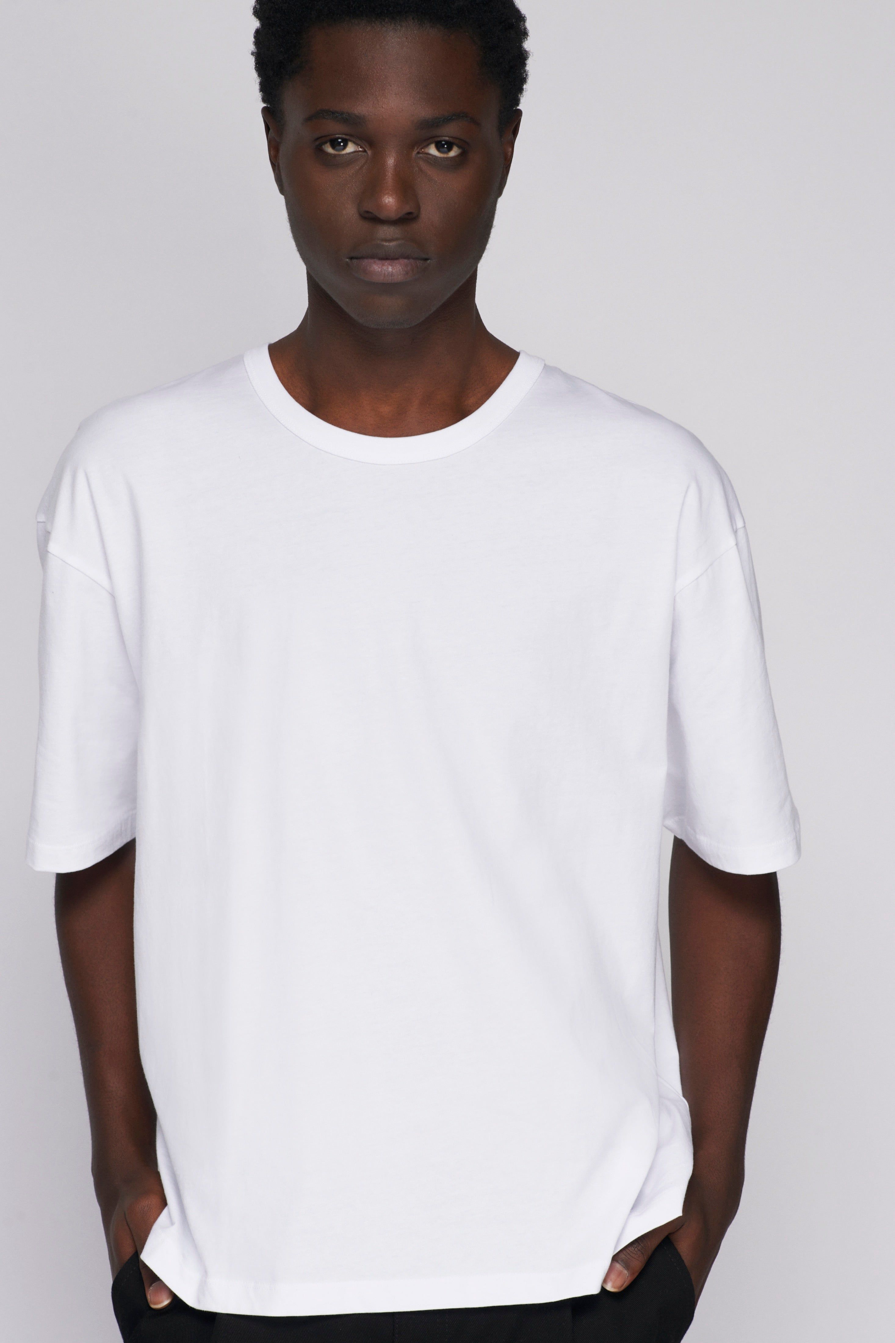 Men's Relaxed Crew in White sold by Kotn product image thumbnail 2