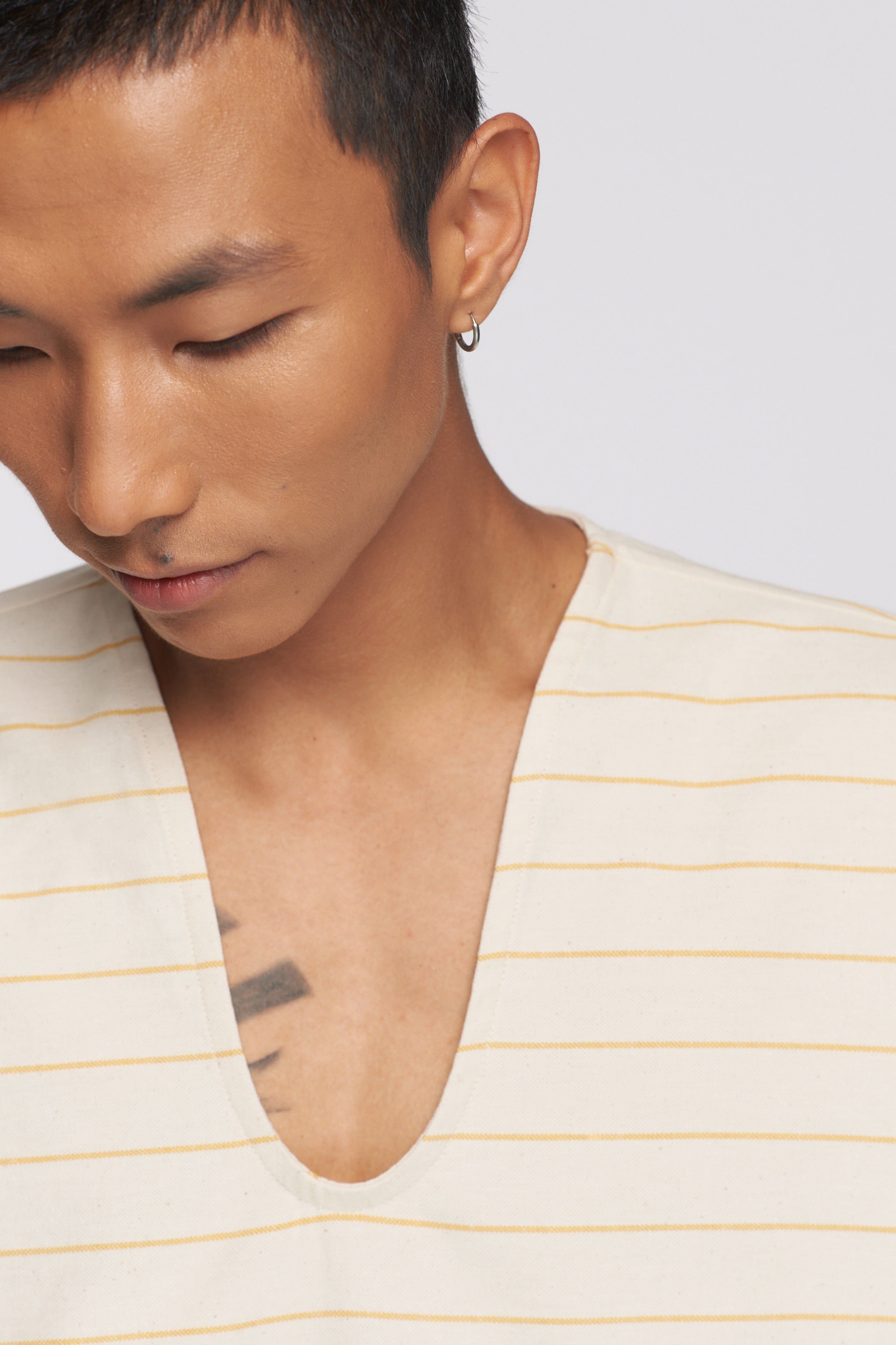 Unisex Woven Top in Autumn Stripe sold by Kotn product image thumbnail 7