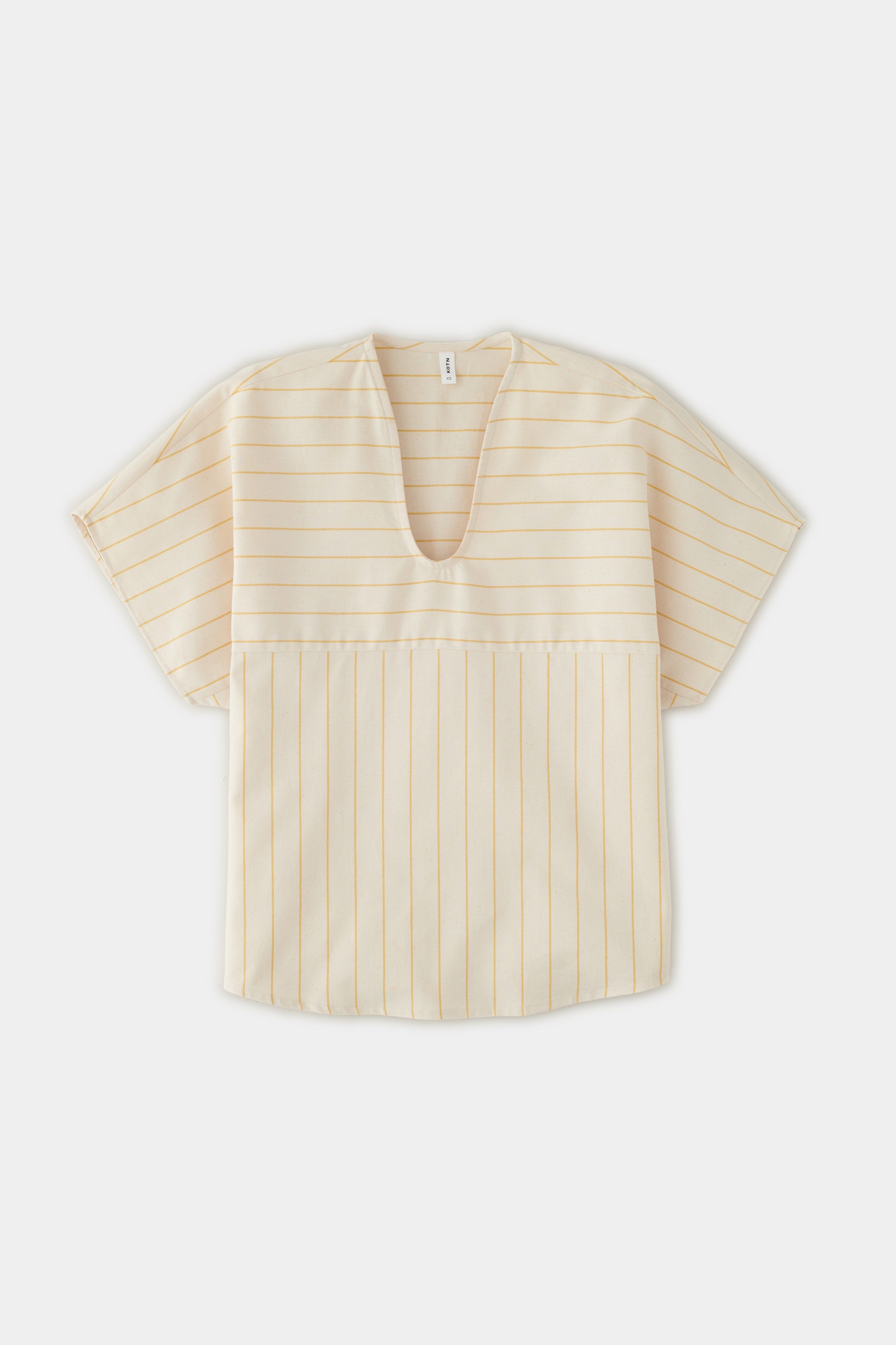 Unisex Woven Top in Autumn Stripe sold by Kotn product image thumbnail 8