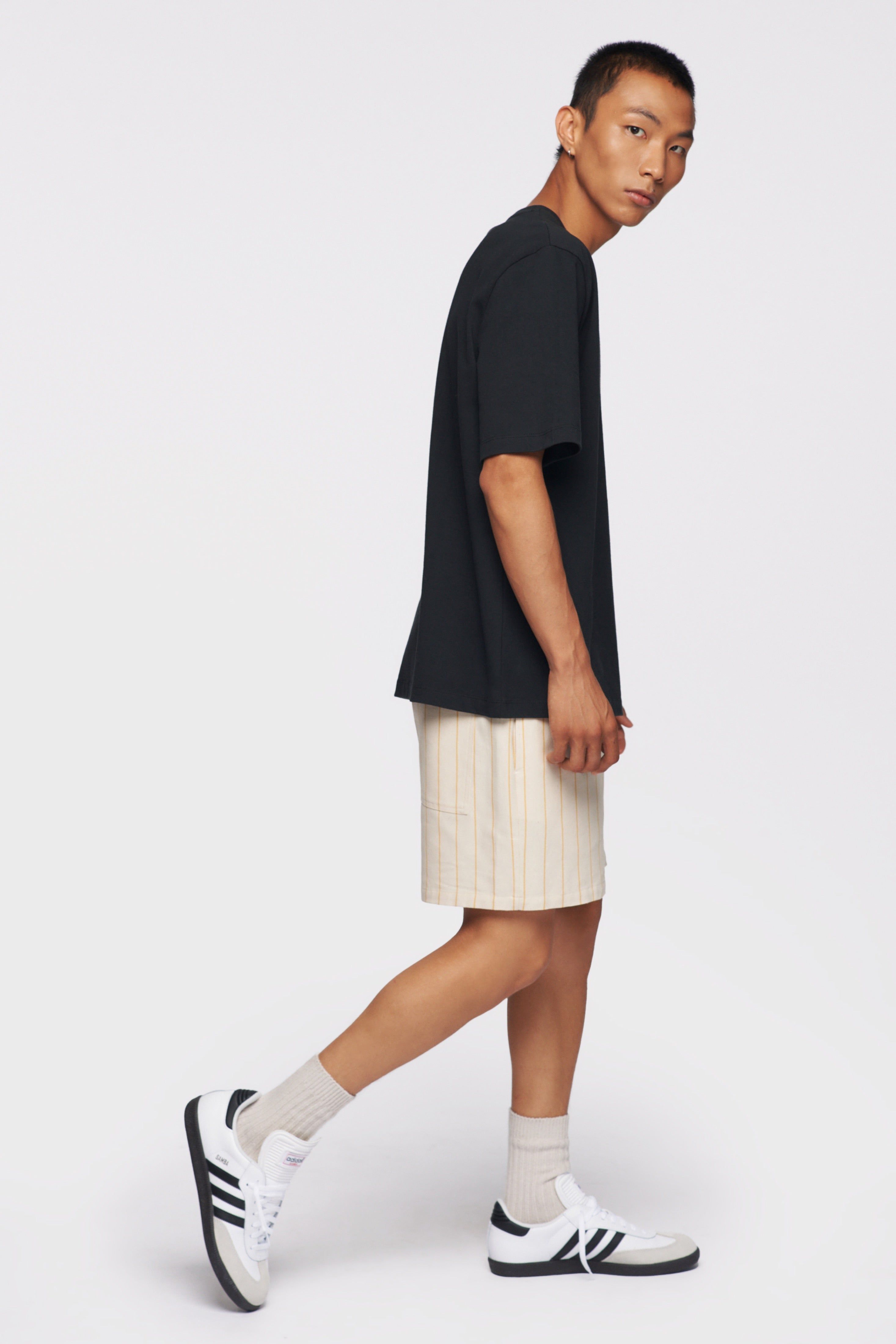 Unisex Woven Shorts in Autumn Stripe sold by Kotn product image thumbnail 4