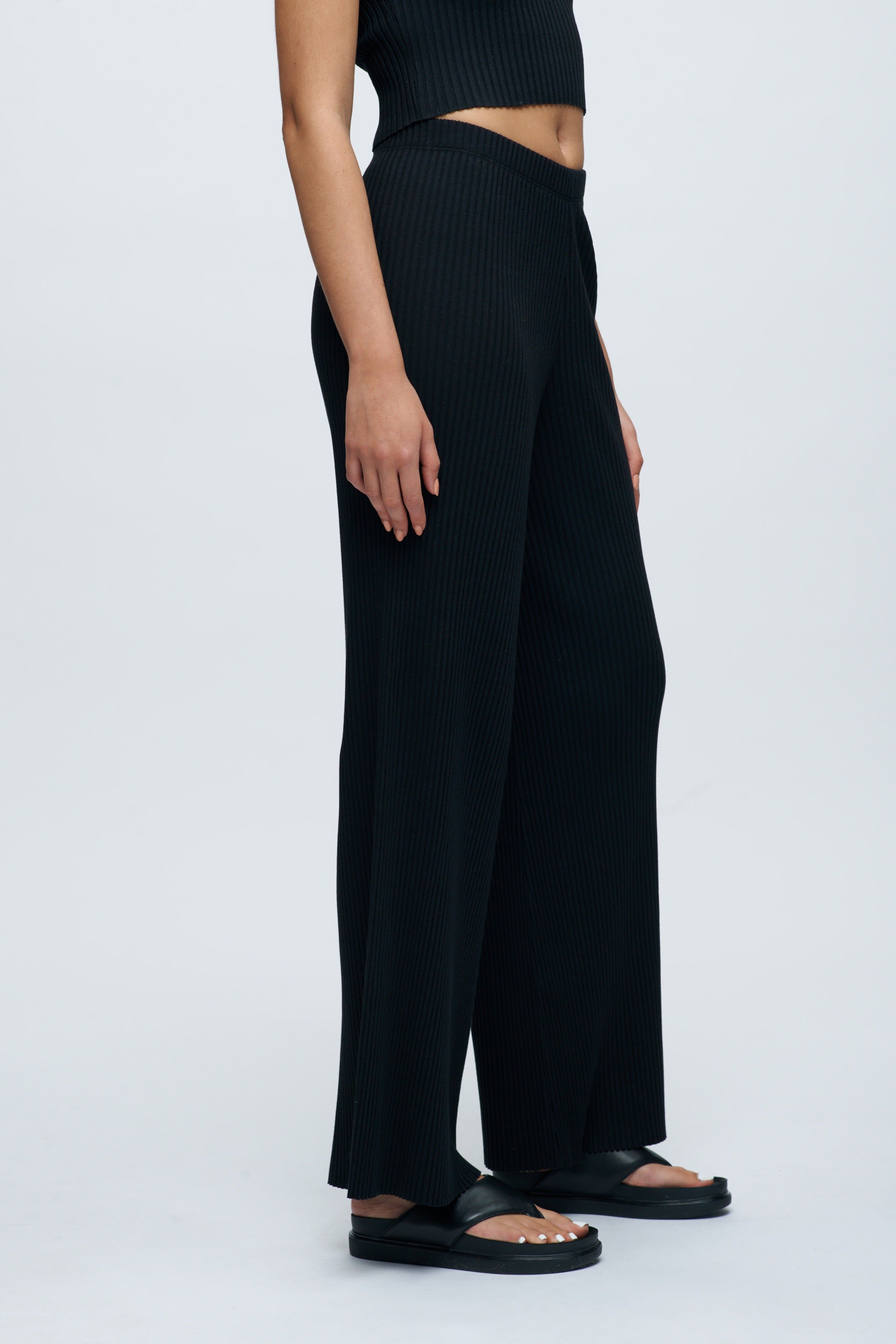 Women's Rib Pant in Black sold by Kotn product image thumbnail 3