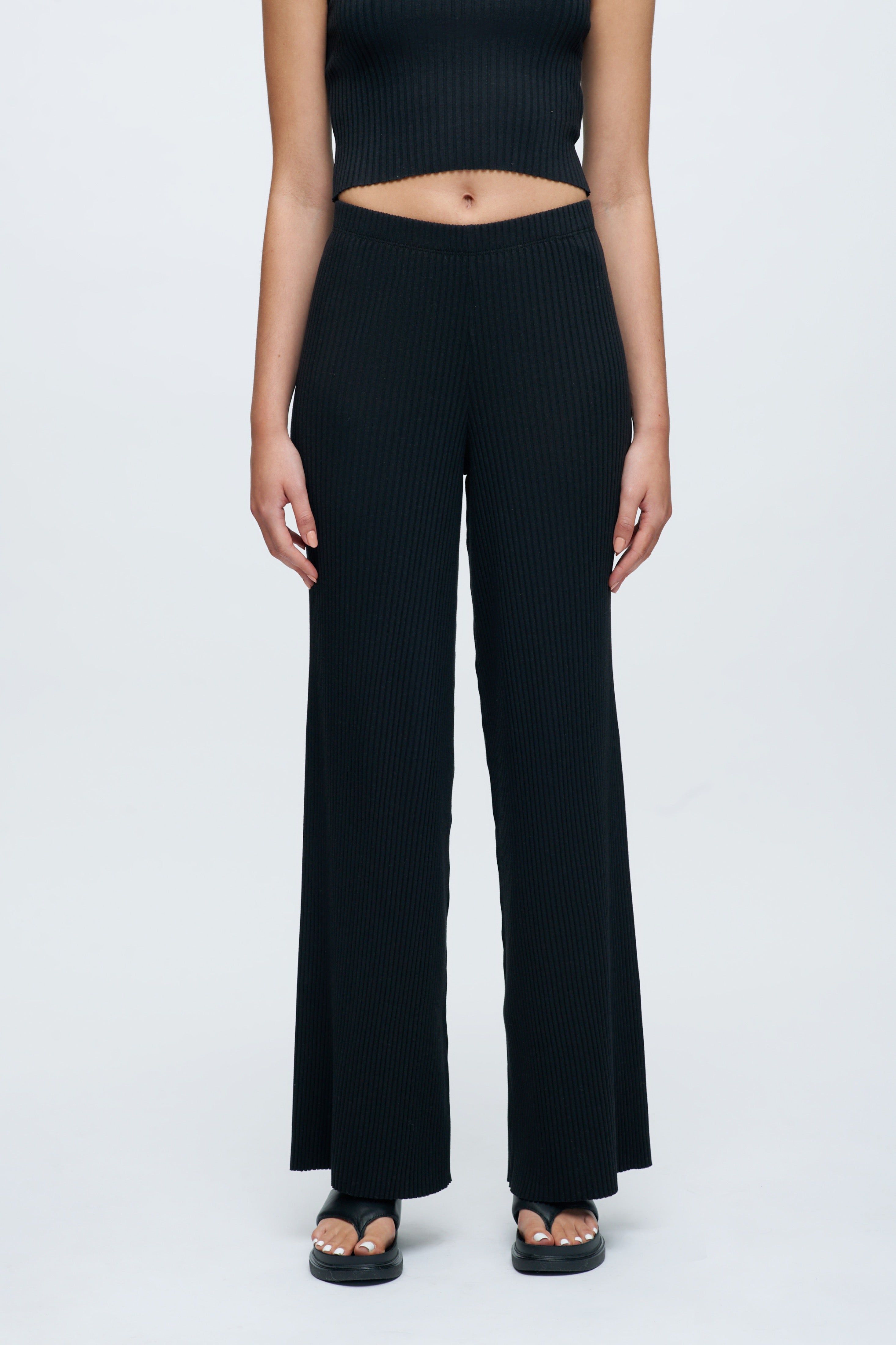 Women's Rib Pant in Black sold by Kotn product image thumbnail 2