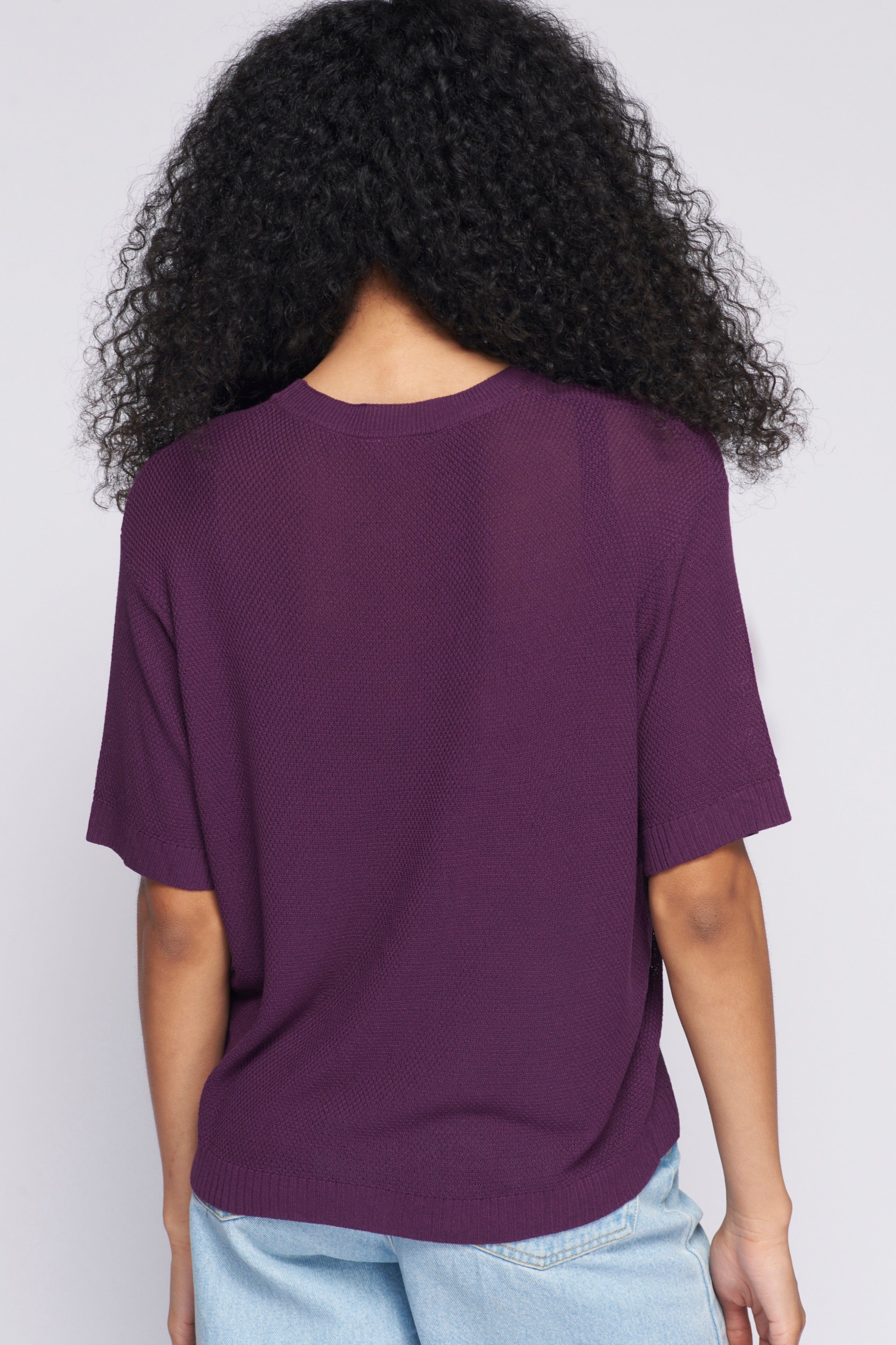Women's Mesh Tee in Violet sold by Kotn product image thumbnail 3