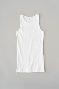 Women's High Neck Tank in White sold by Kotn